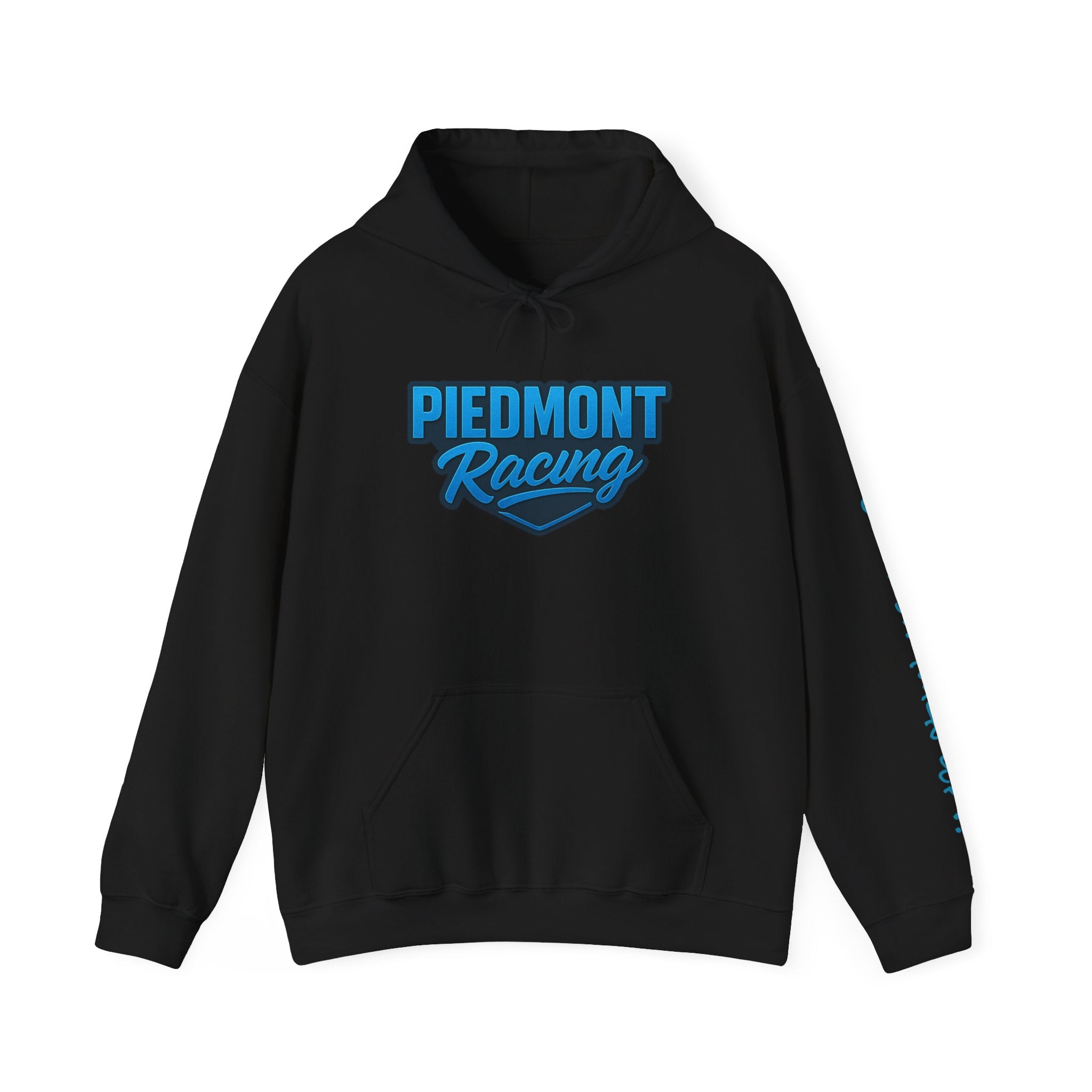 Piedmont Racing Hoodie — Retro Blue Motorsport Pullover