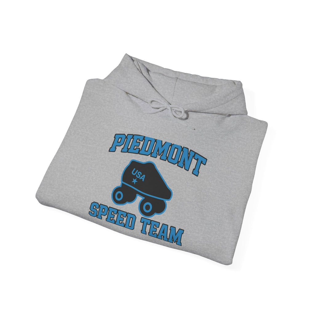 Piedmont Racing Hoodie 3 — Retro Blue Motorsport Pullover