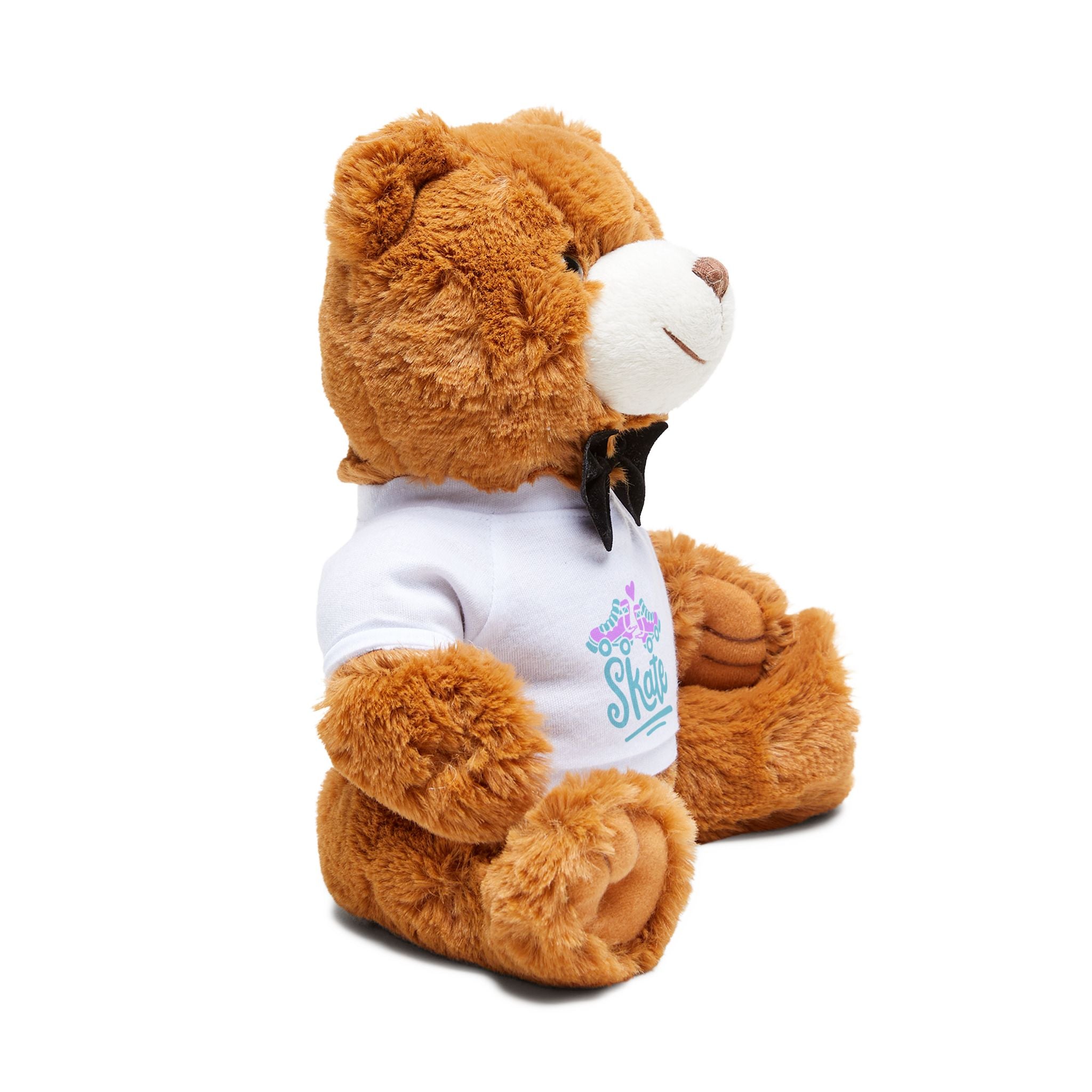 Skate Pink and Purple Teddy Bear – Plush Gift with T-Shirt