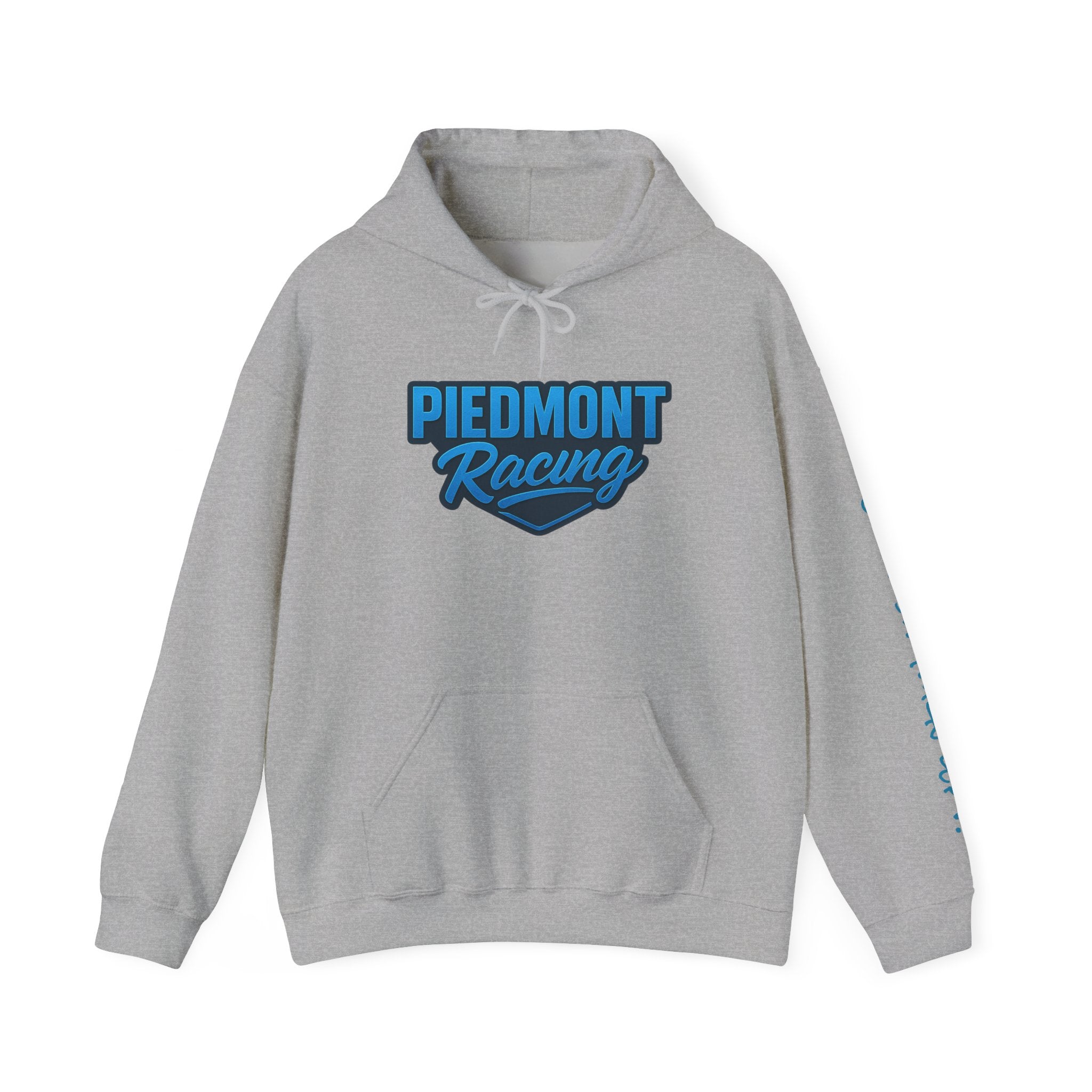 Piedmont Racing Hoodie — Retro Blue Motorsport Pullover