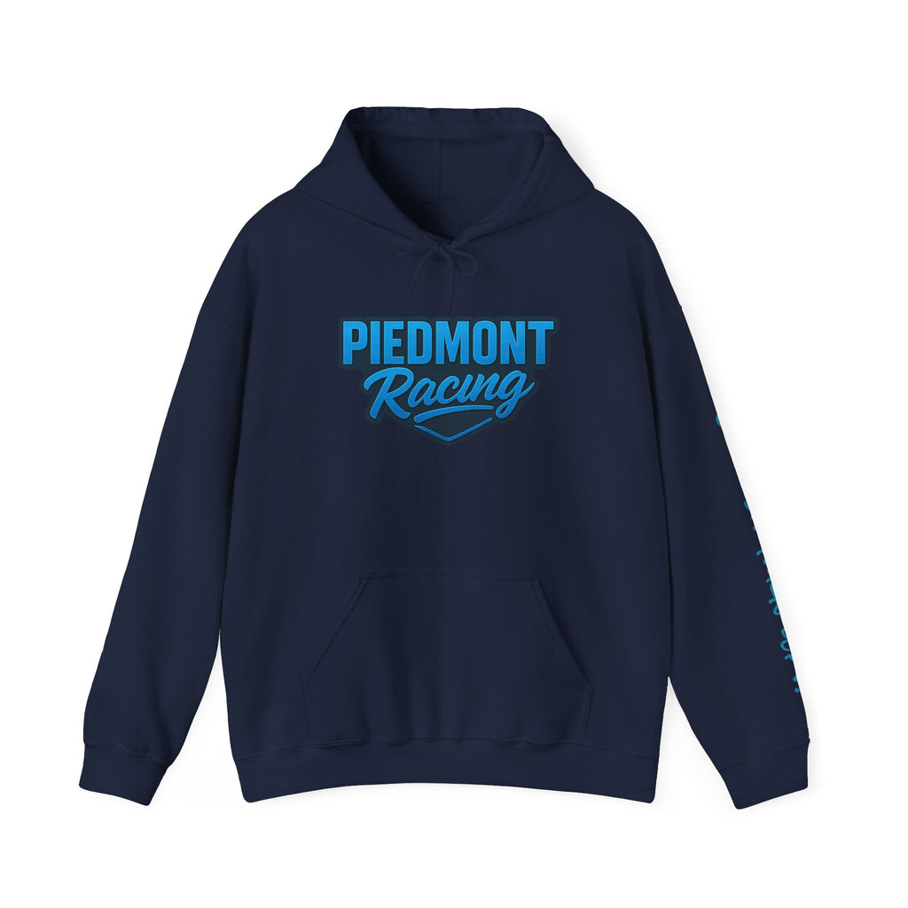 Piedmont Racing Hoodie — Retro Blue Motorsport Pullover