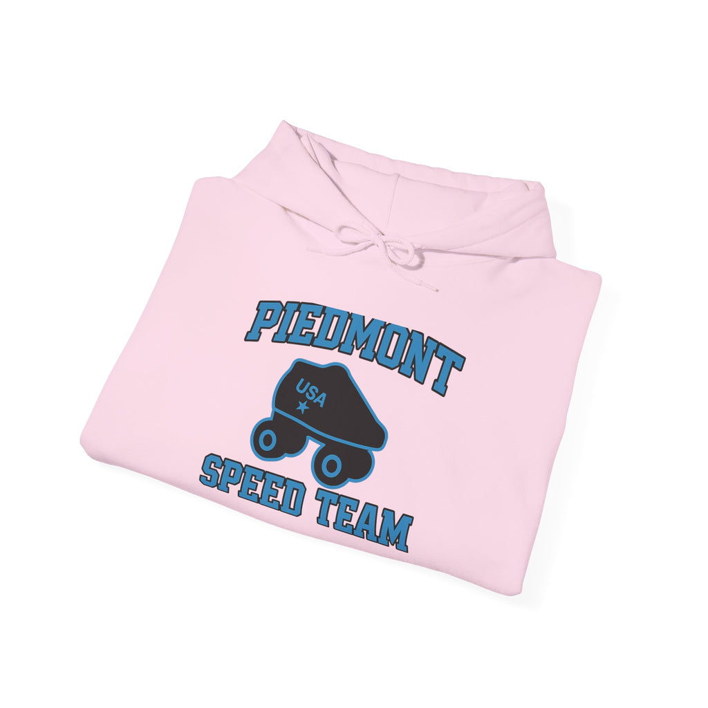 Piedmont Racing Hoodie 3 — Retro Blue Motorsport Pullover