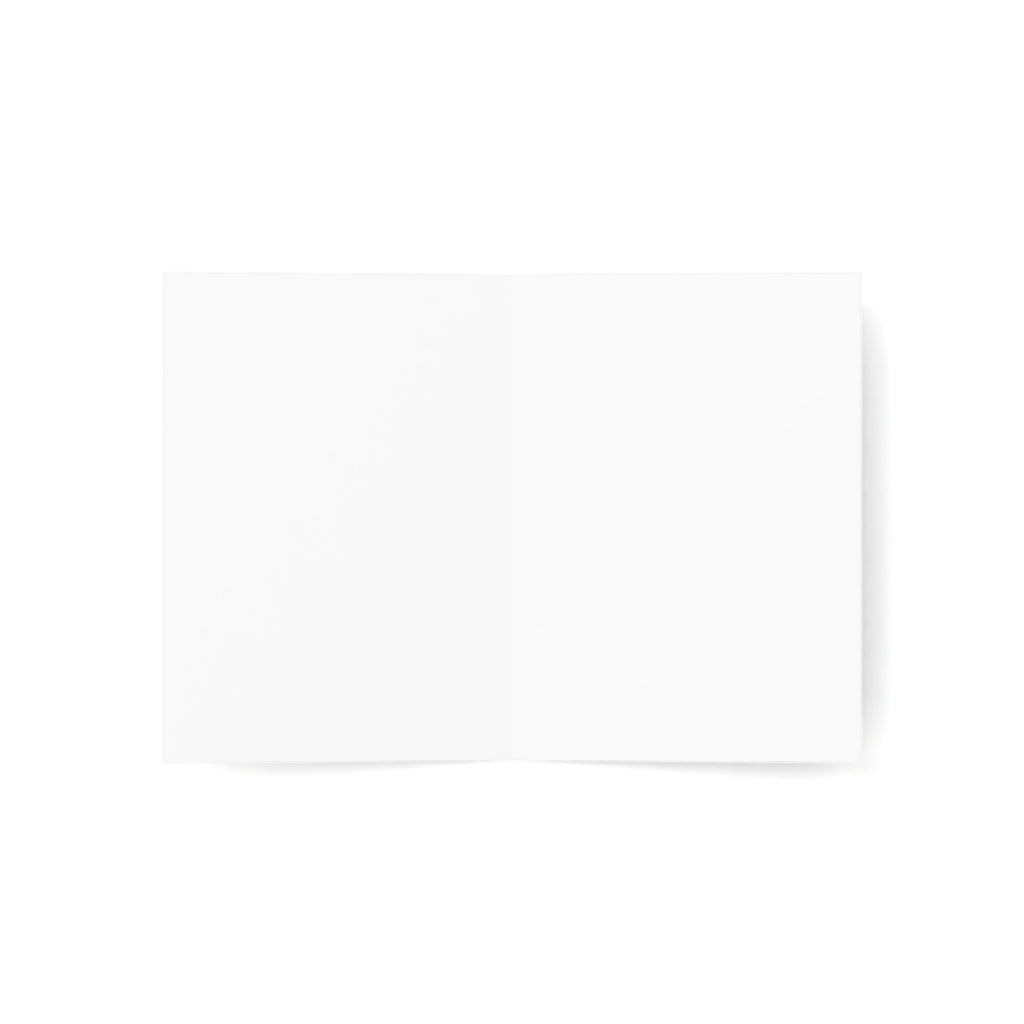 Hi Friend! Roller Skate Hello Greeting Card — White Background With Retro Red Skates Pattern (Pack of 1, 10, 30, 50)
