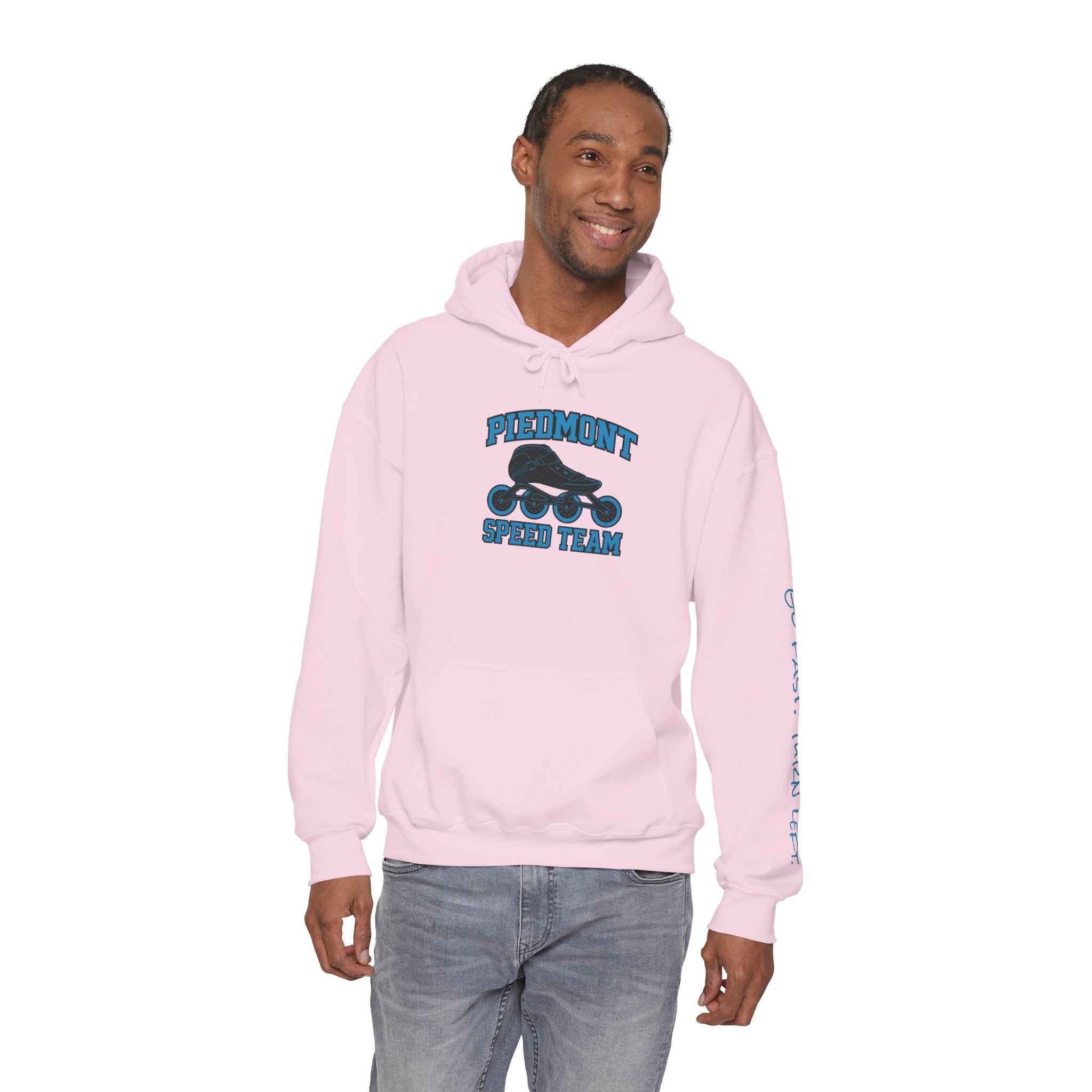 Piedmont Racing Hoodie 4 — Retro Blue Motorsport Pullover