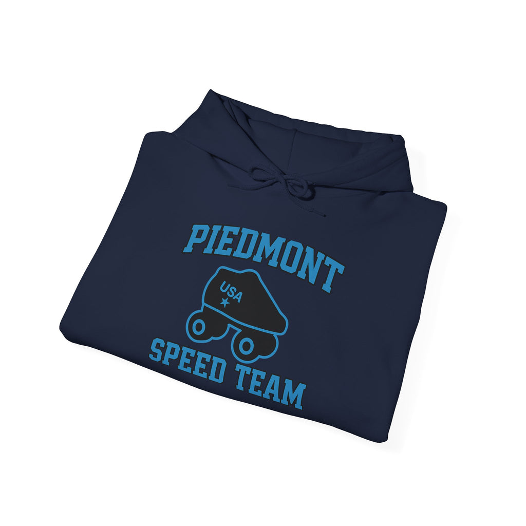 Piedmont Racing Hoodie 3 — Retro Blue Motorsport Pullover