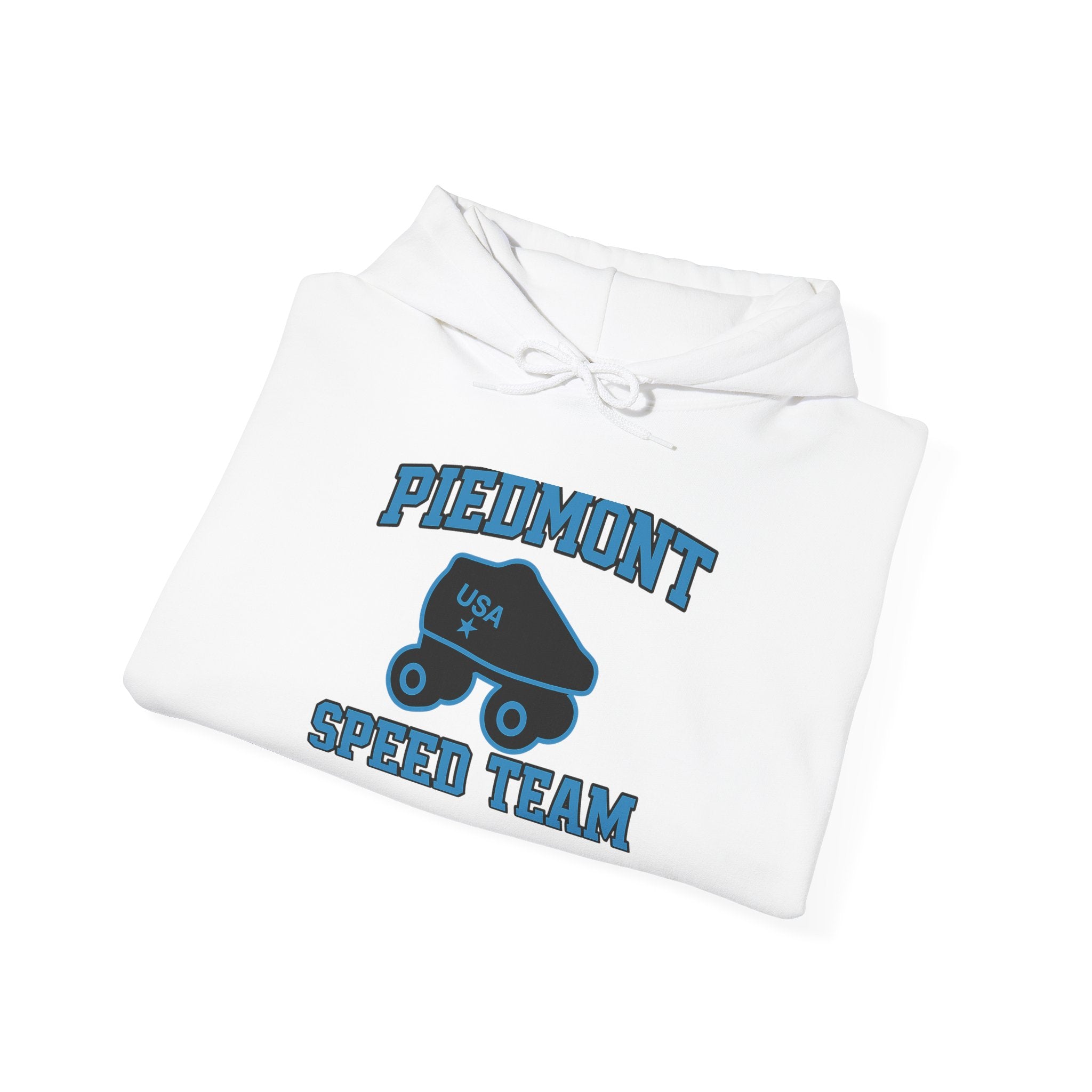 Piedmont Racing Hoodie 3 — Retro Blue Motorsport Pullover