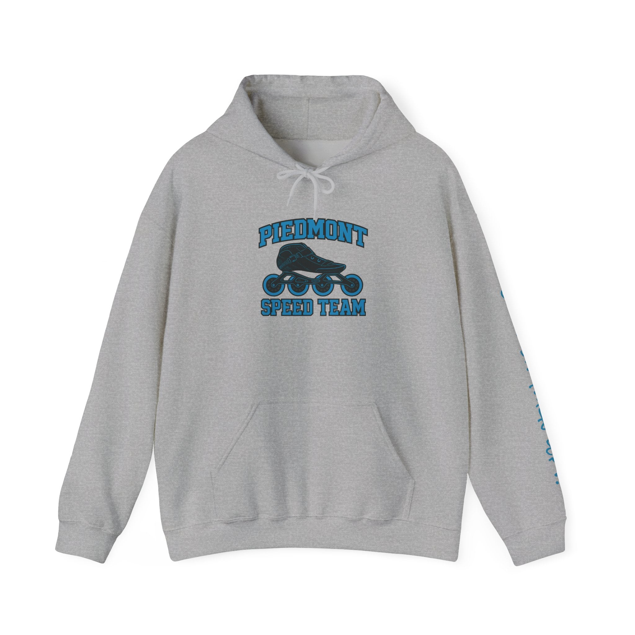 Piedmont Racing Hoodie 4 — Retro Blue Motorsport Pullover