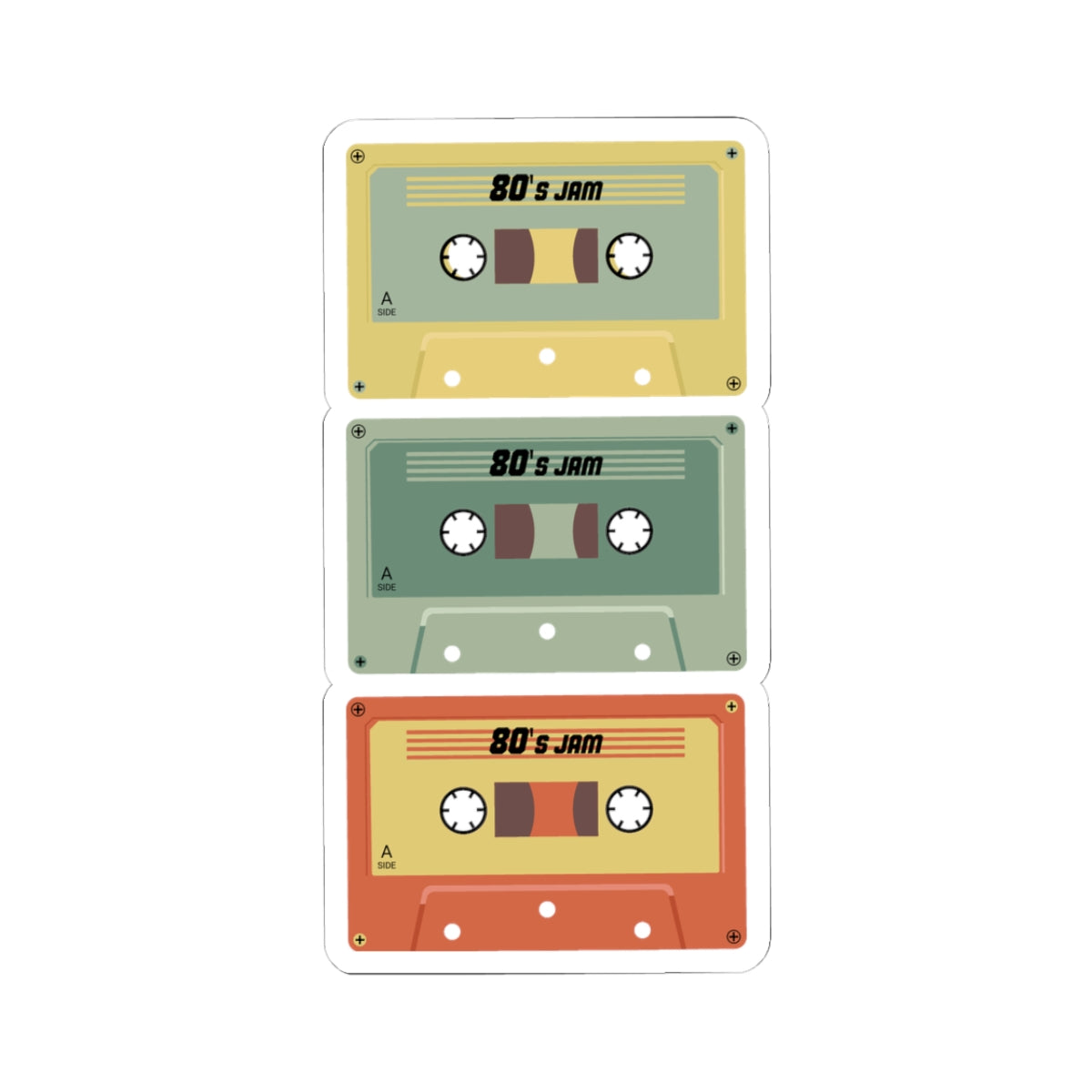 80s Cassette Tapes Kiss-Cut Stickers