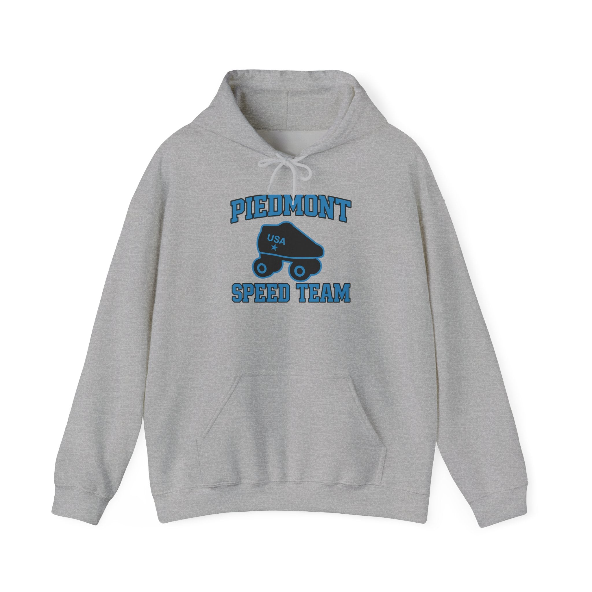 Piedmont Racing Hoodie 3 — Retro Blue Motorsport Pullover