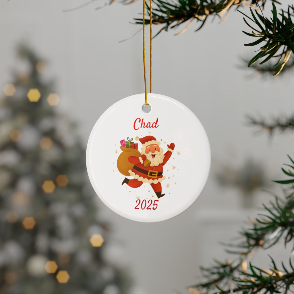 Jan Personalized Ceramic Ornament — Custom Name & 2025 Holiday Decoration