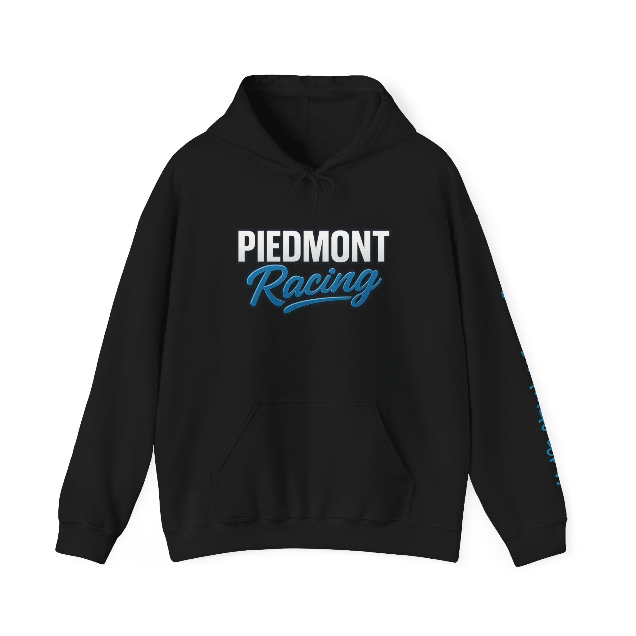 Piedmont Racing Hoodie 2 — Retro Blue Motorsport Pullover