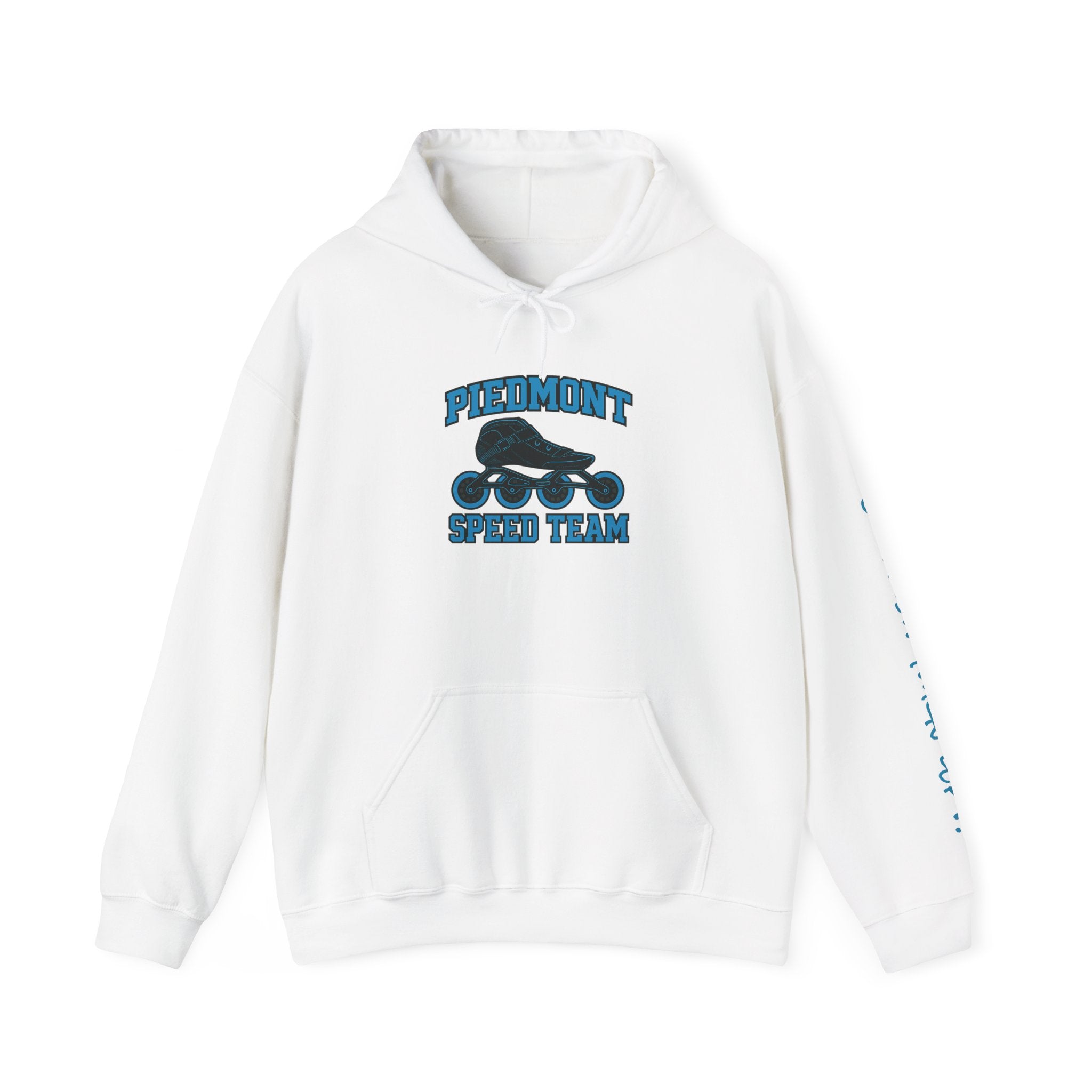 Piedmont Racing Hoodie 4 — Retro Blue Motorsport Pullover