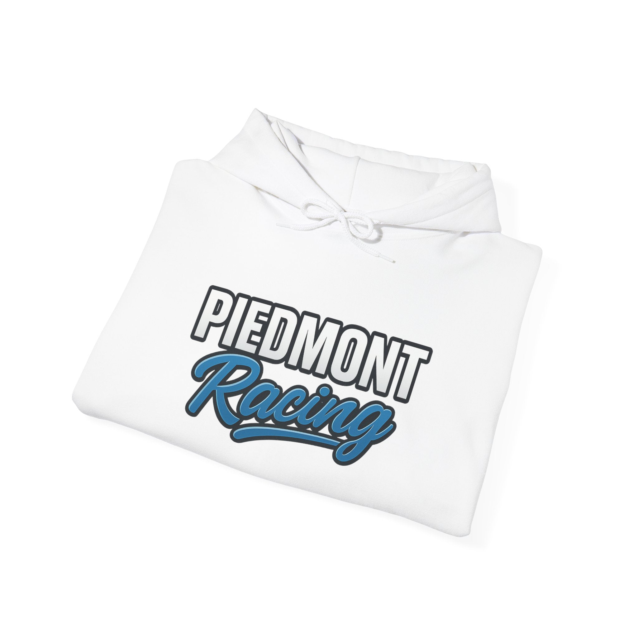 Piedmont Racing Hoodie 2 — Retro Blue Motorsport Pullover