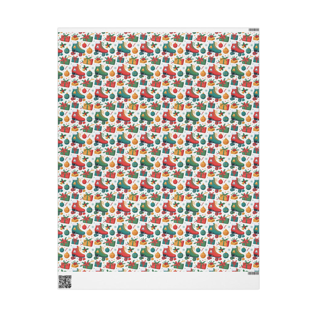 Christmas Gift Wrap Paper – Festive Stockings, Ornaments & Presents Pattern