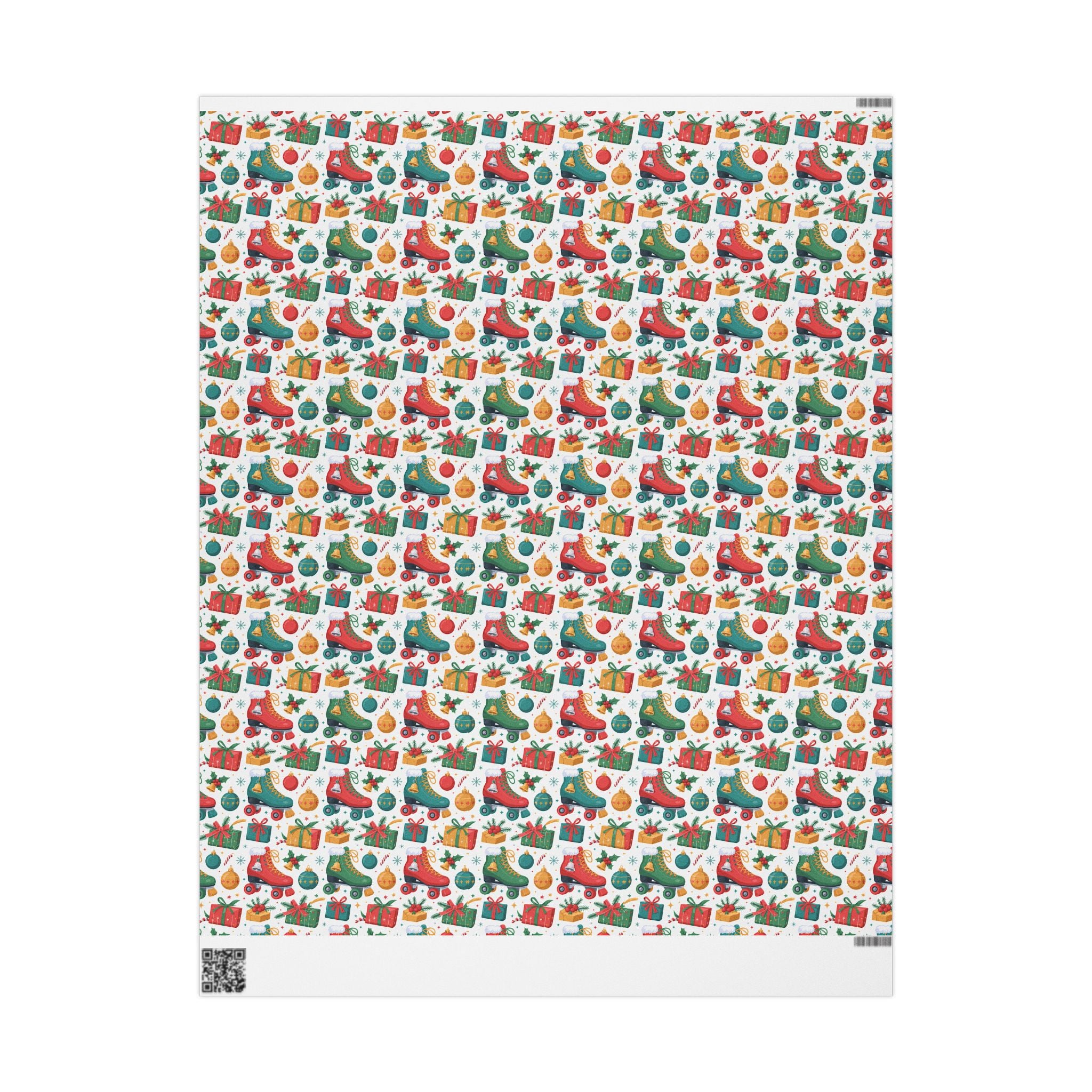 Christmas Gift Wrap Paper – Festive Stockings, Ornaments & Presents Pattern