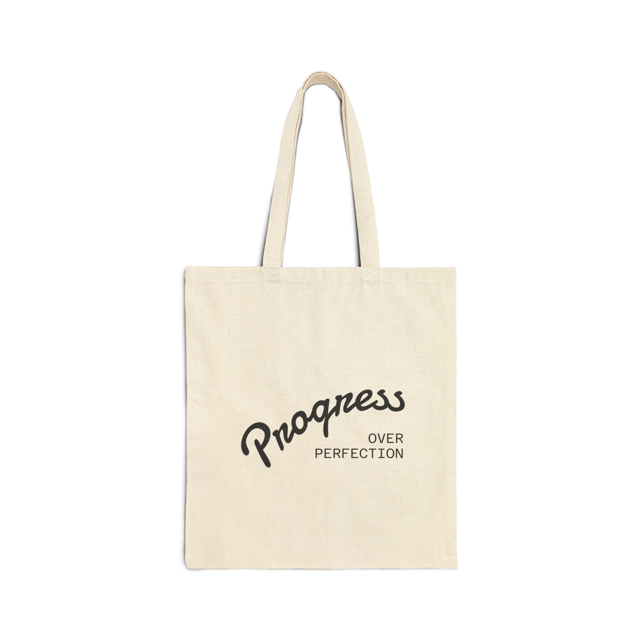 Cotton Tote — Peace Love Skate / Progress Over Perfection Graphic Bag