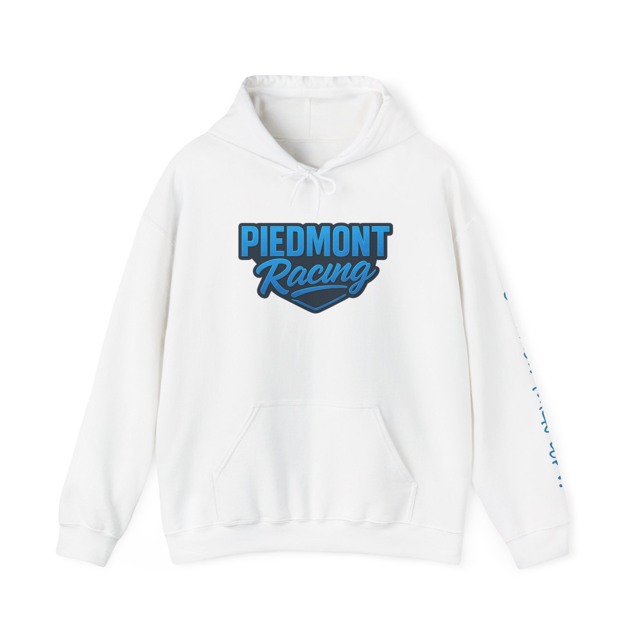 Piedmont Racing Hoodie — Retro Blue Motorsport Pullover