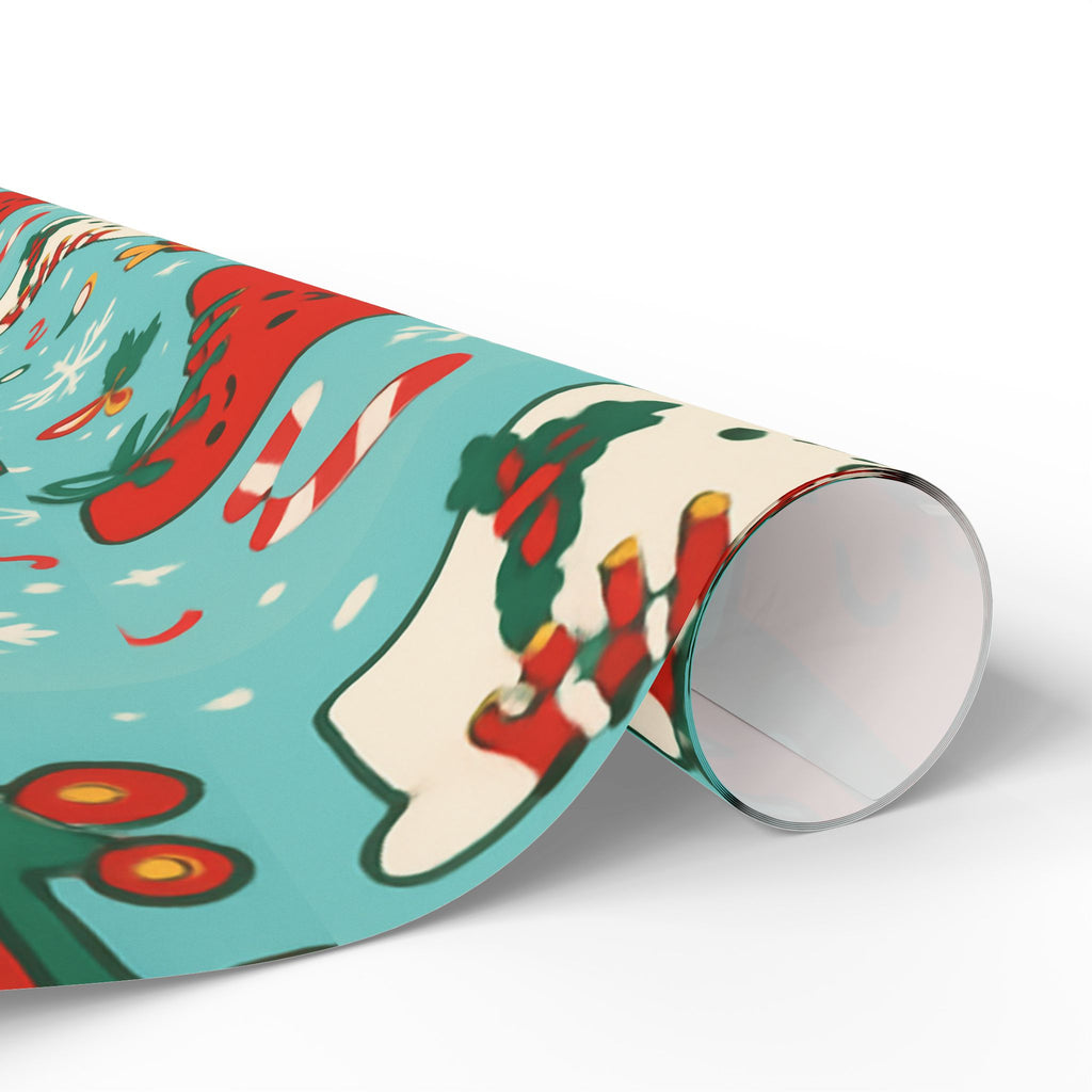 Festive Roller Skates Wrapping Paper