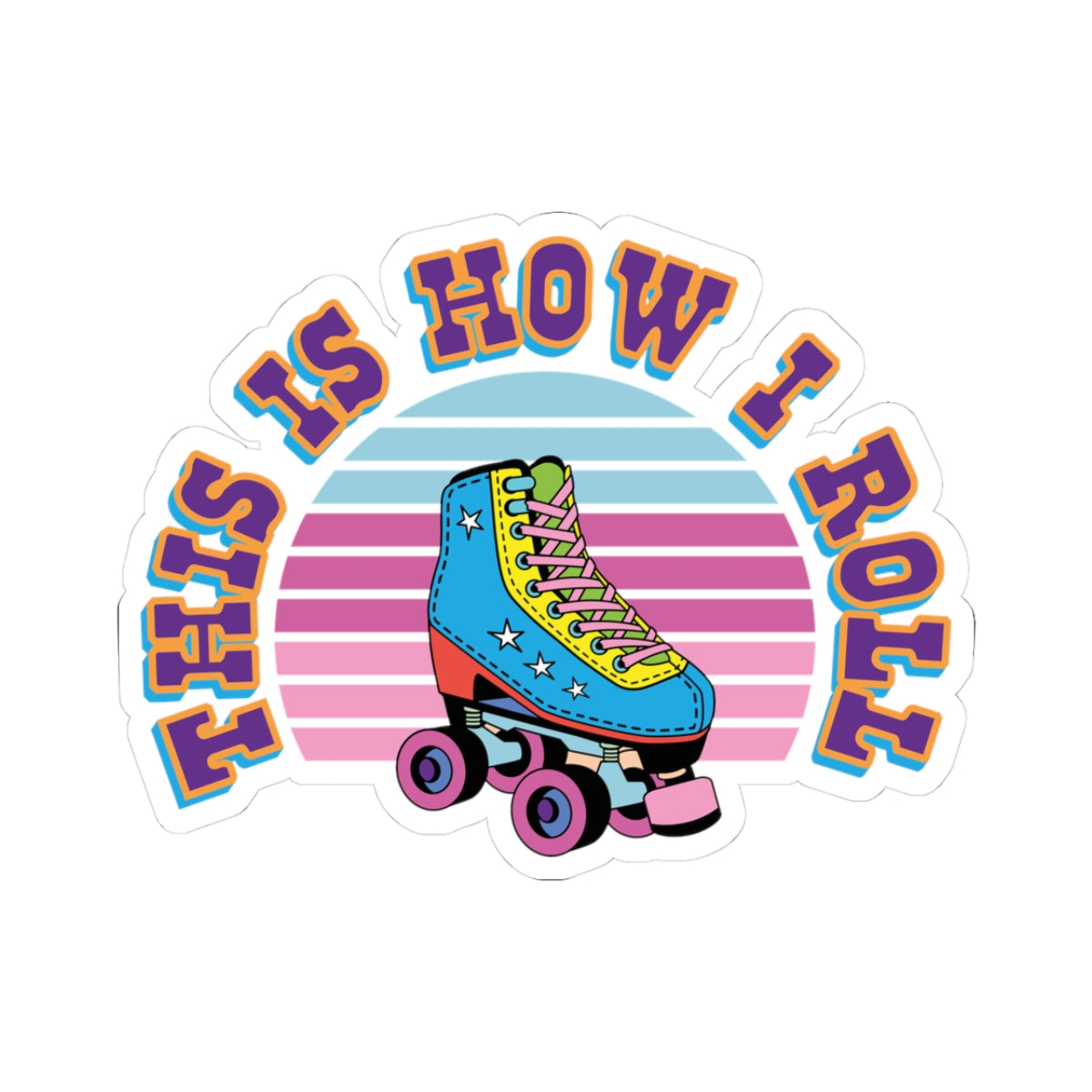 Retro Roller Skate Kiss-Cut Stickers - Perfect for Skaters and Lovers of Vintage Vibes