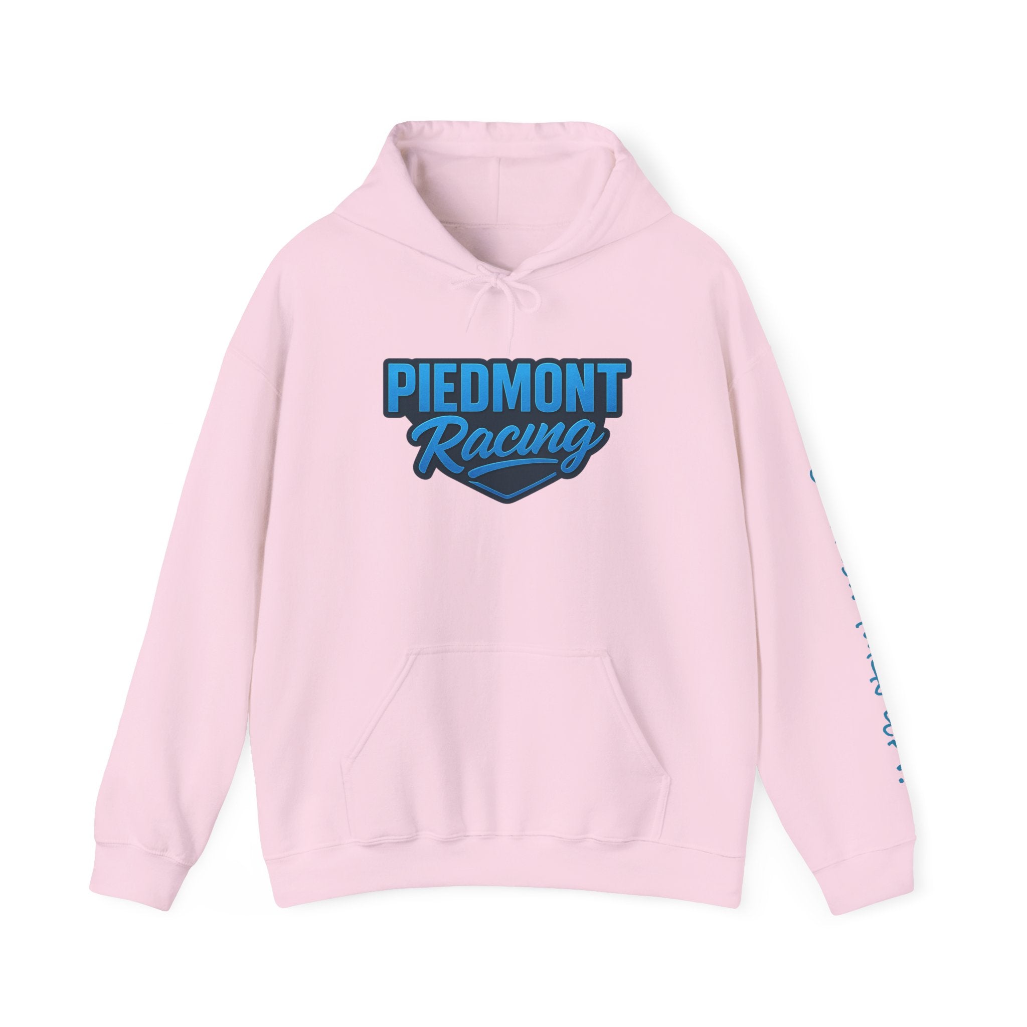 Piedmont Racing Hoodie — Retro Blue Motorsport Pullover