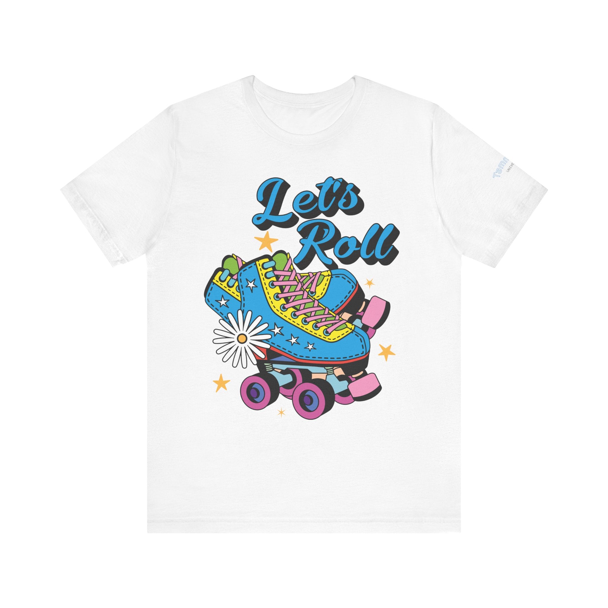 Retro Roller Skating Tee, Customizable With Your Name or Team, Fun Casual Shirt for Active Lifestyle, Perfect Gift for Skaters, Birthday, Summer Vibes, Let's Roll Design