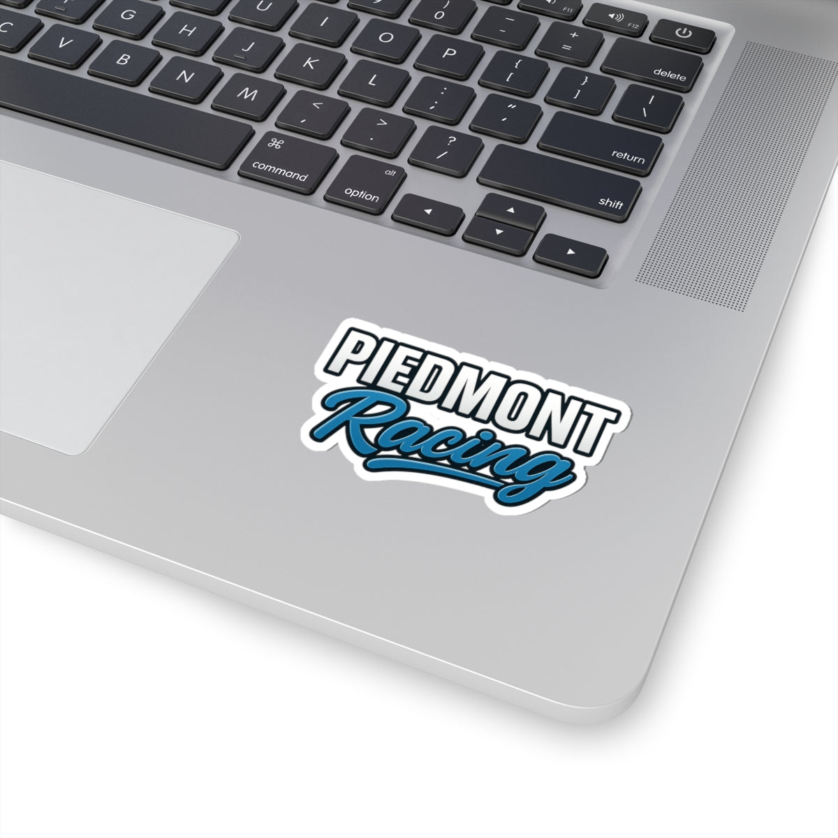 Piedmont Racing Sticker 2 — Blue Vinyl Kiss-Cut Decal for Cars, Laptops & Gear