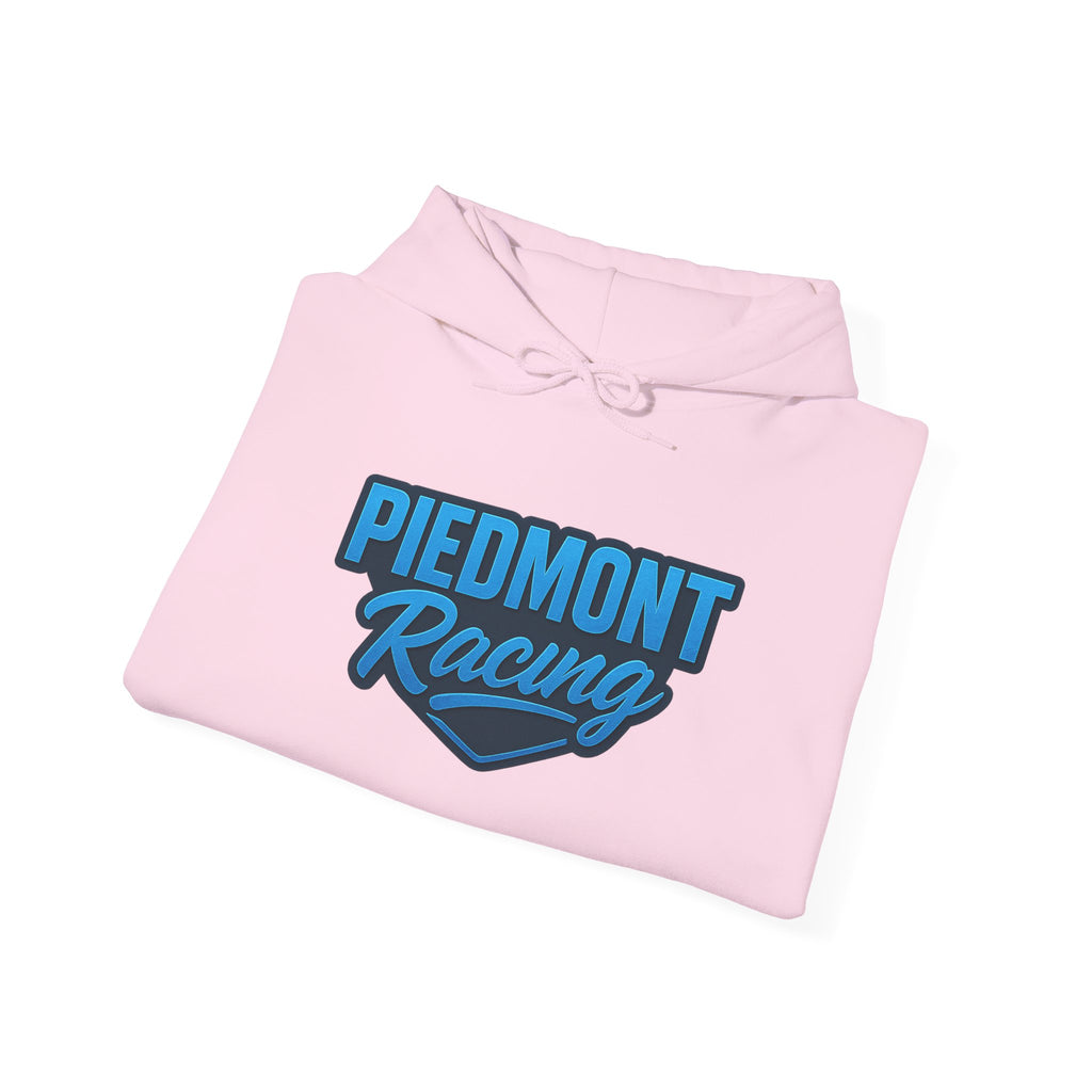 Piedmont Racing Hoodie — Retro Blue Motorsport Pullover