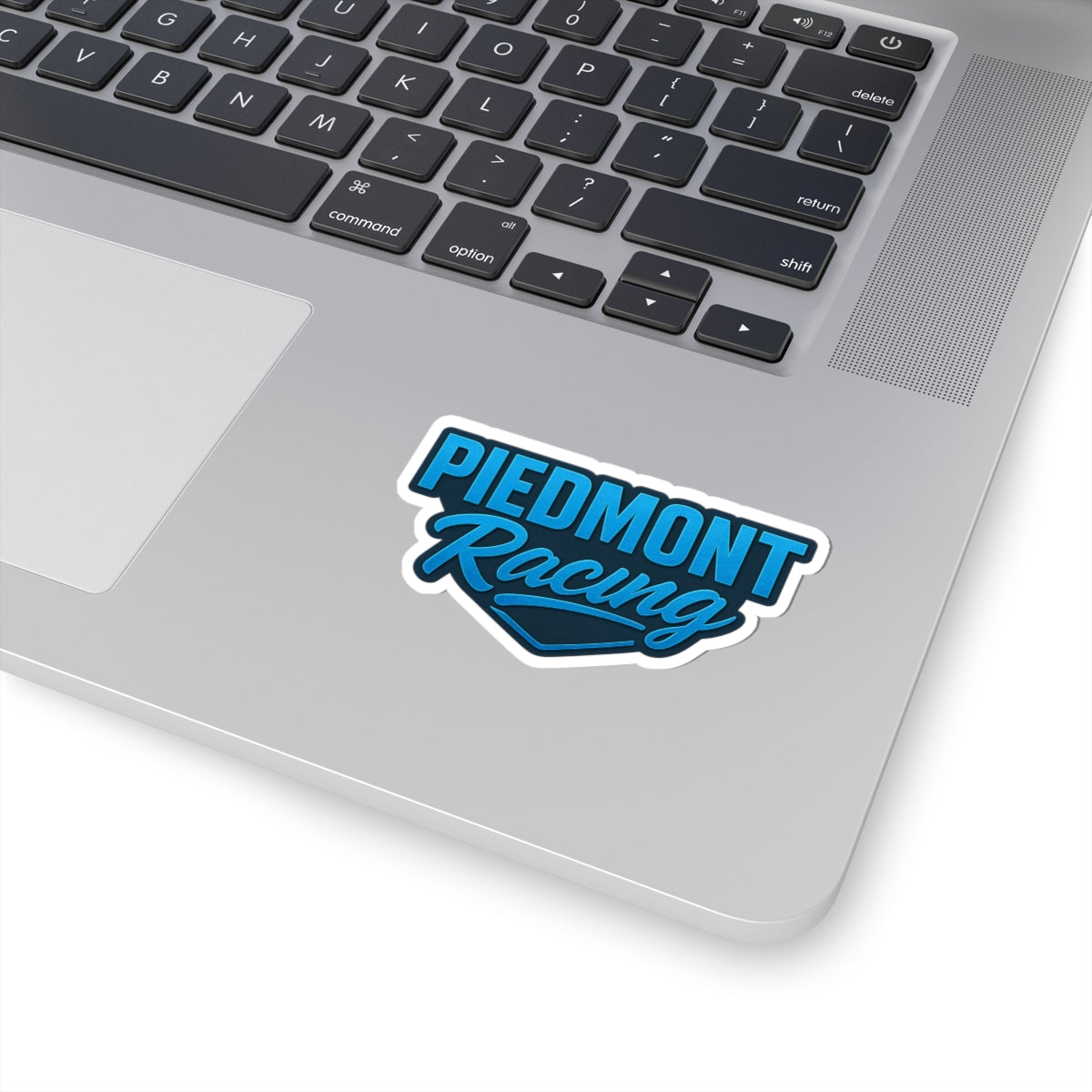 Piedmont Racing Sticker — Blue Vinyl Kiss-Cut Decal for Cars, Laptops & Gear