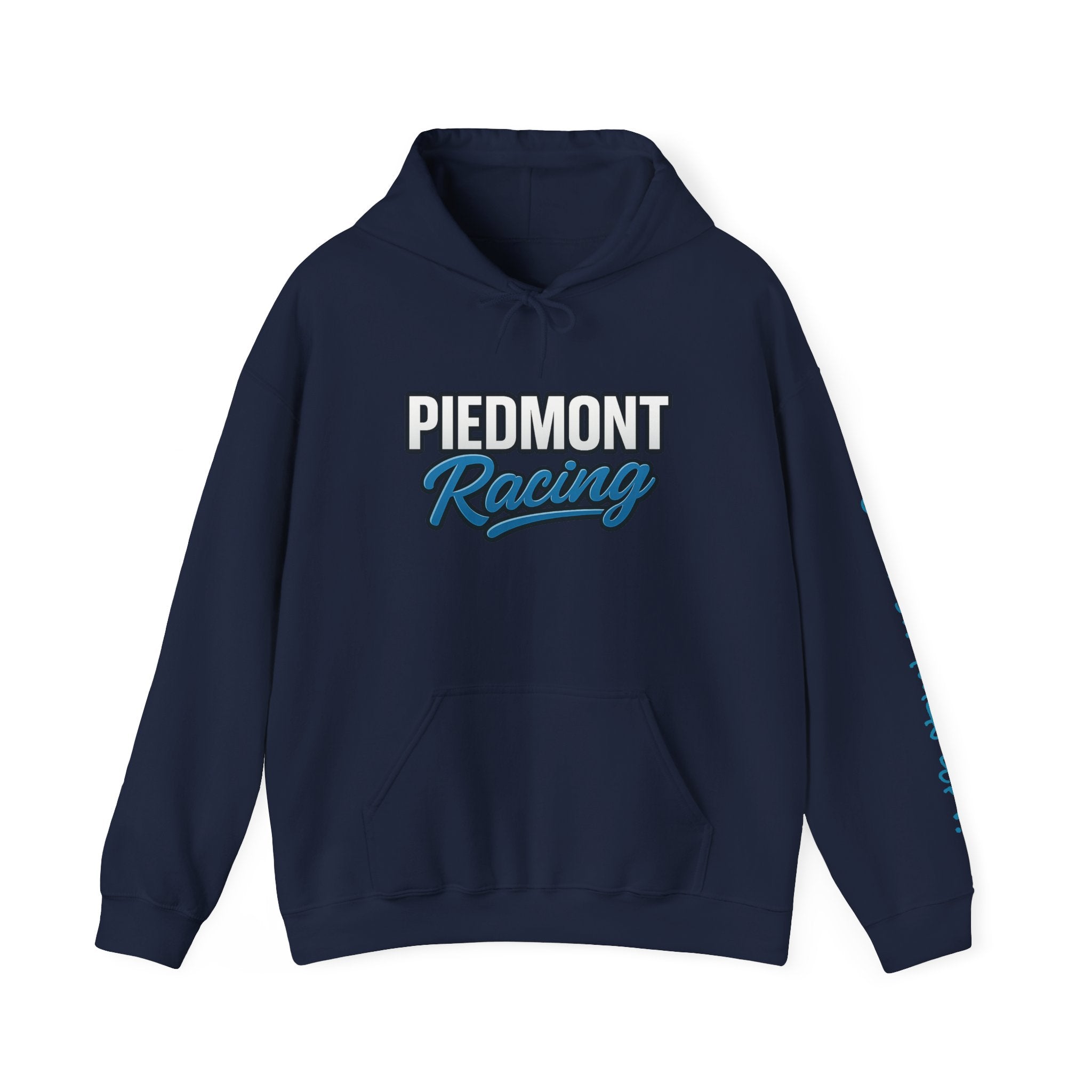 Piedmont Racing Hoodie 2 — Retro Blue Motorsport Pullover