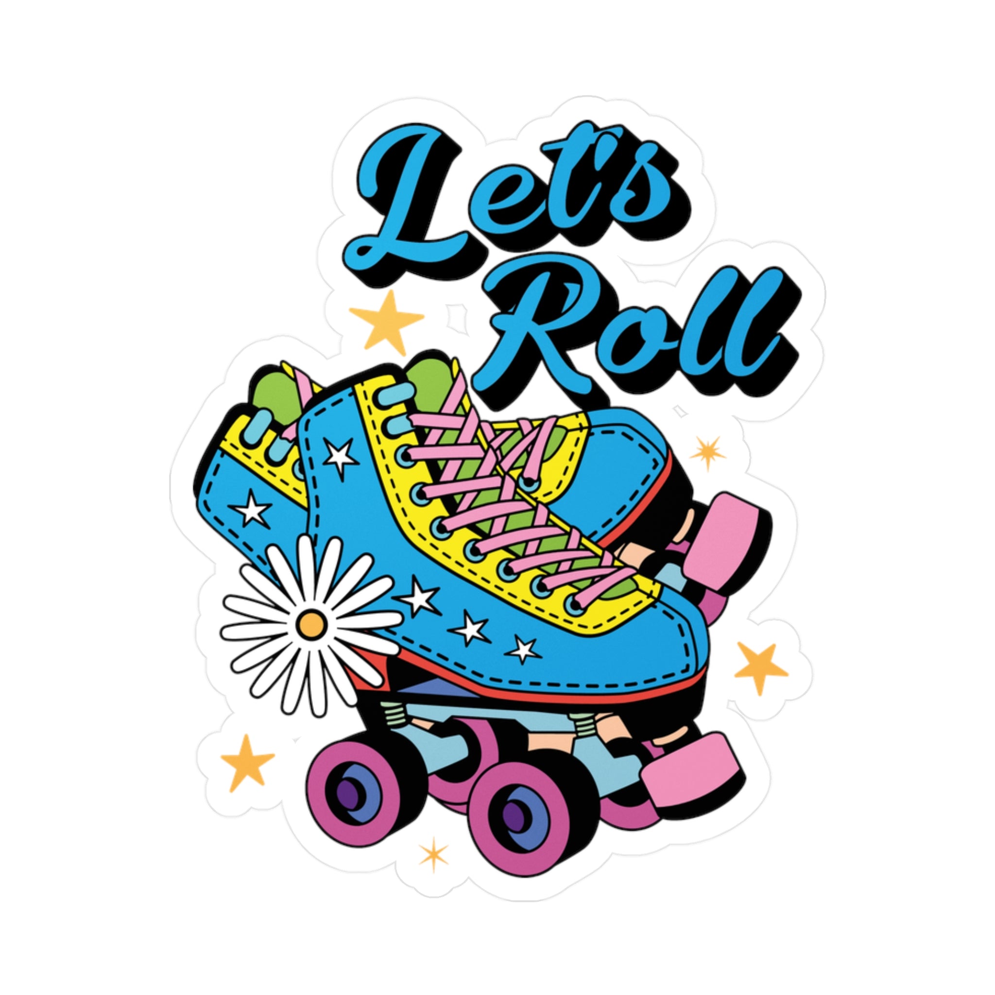 Let's Roll Kiss-Cut Vinyl Decals