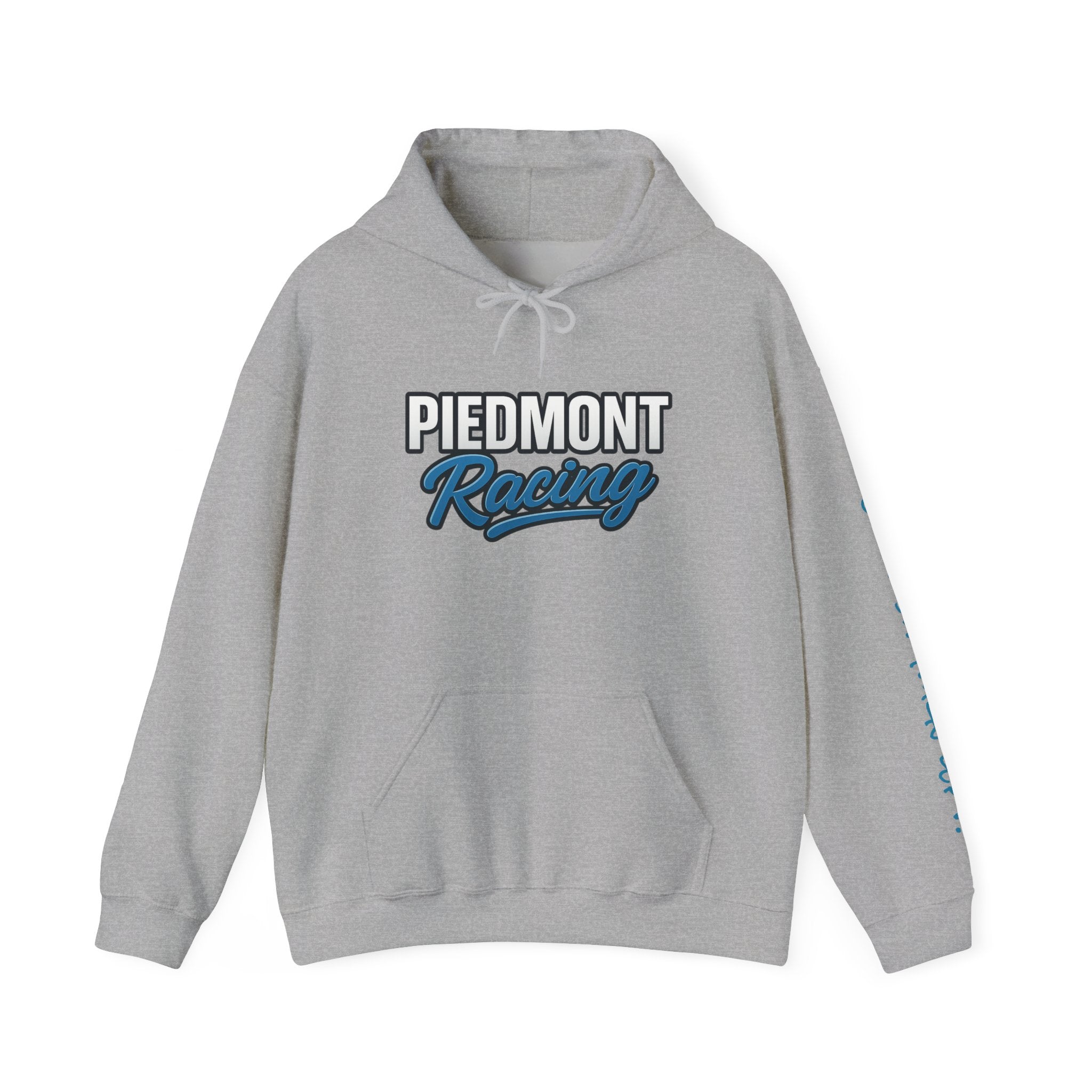 Piedmont Racing Hoodie 2 — Retro Blue Motorsport Pullover