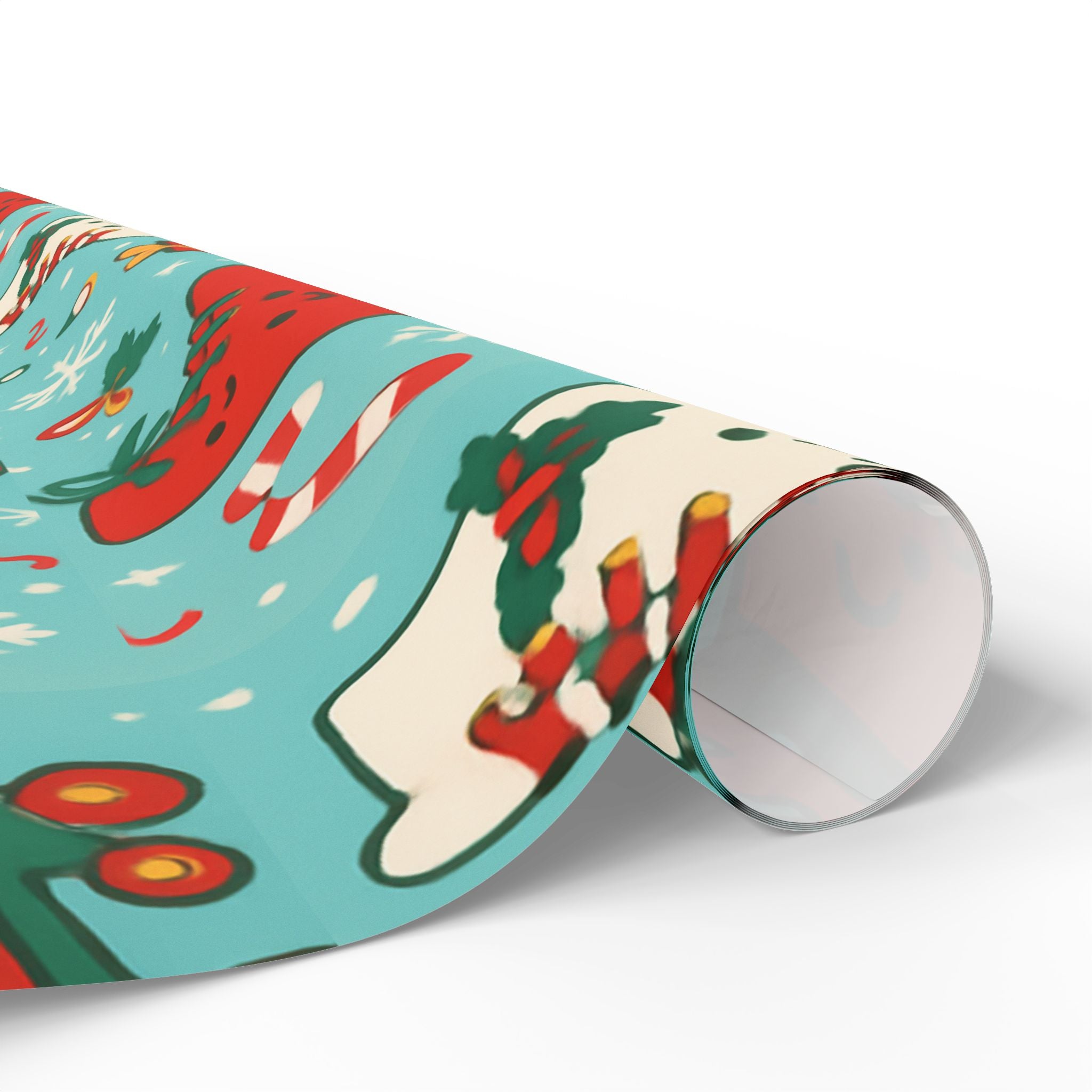 Festive Roller Skates Wrapping Paper