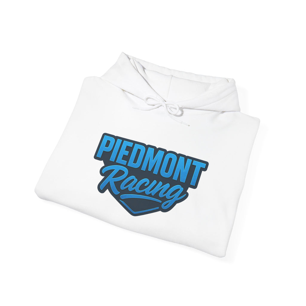 Piedmont Racing Hoodie — Retro Blue Motorsport Pullover