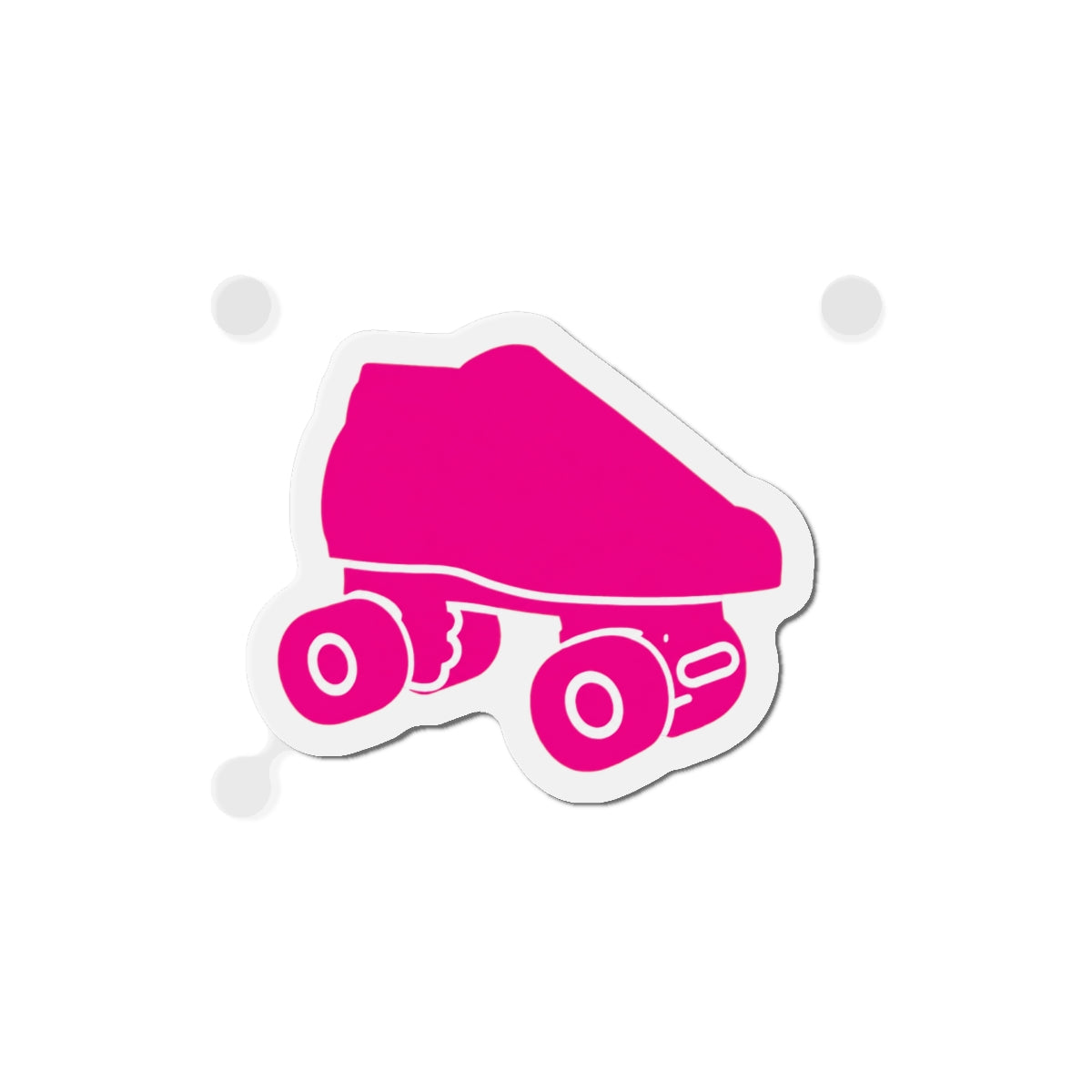 Pink Roller Skate Die-Cut Magnet - Retro Pink Skate Refrigerator Magnet