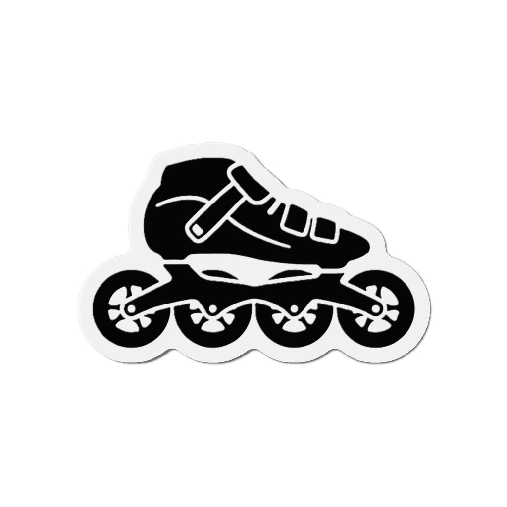 Roller Skate USA Die-Cut Magnet — Black Inline Skate Magnet