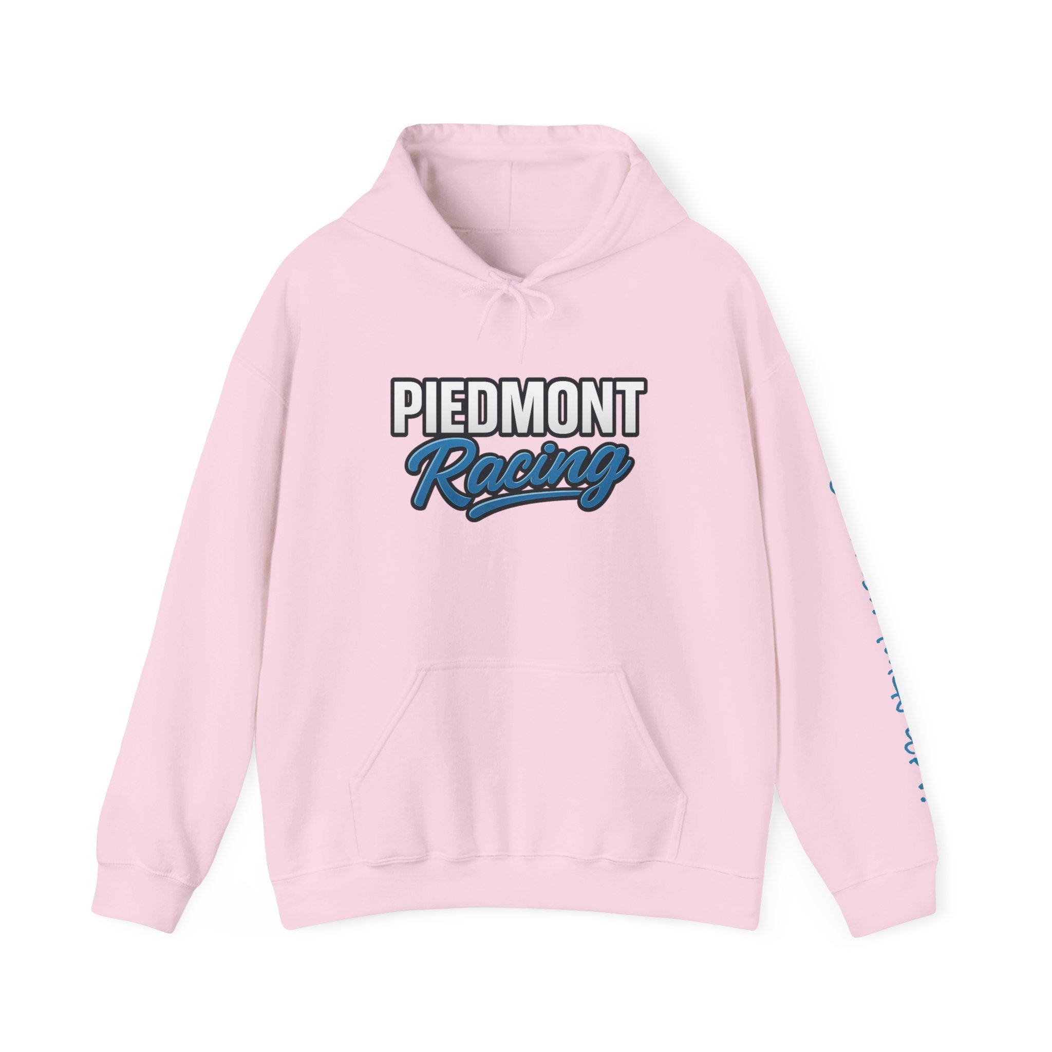 Piedmont Racing Hoodie 2 — Retro Blue Motorsport Pullover