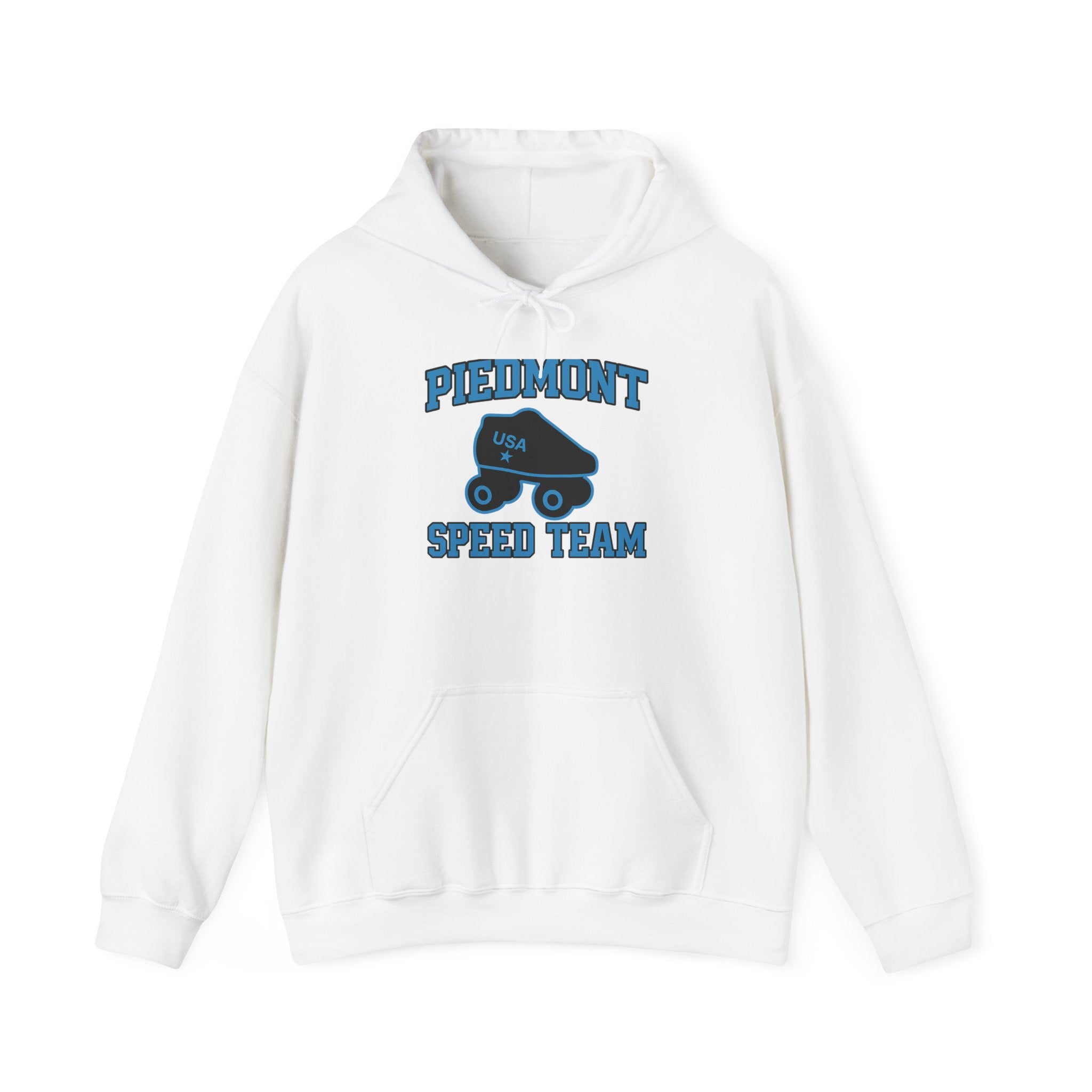 Piedmont Racing Hoodie 3 — Retro Blue Motorsport Pullover