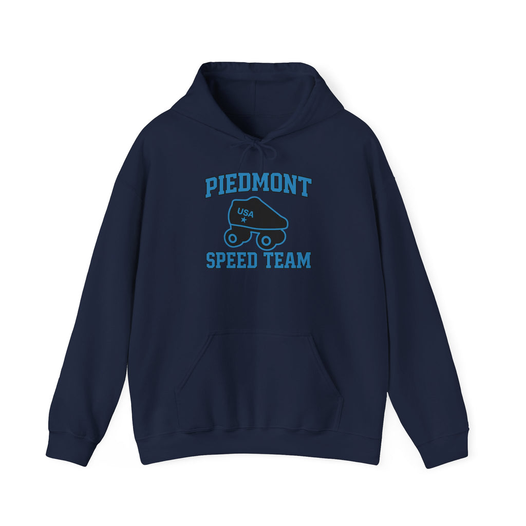 Piedmont Racing Hoodie 3 — Retro Blue Motorsport Pullover