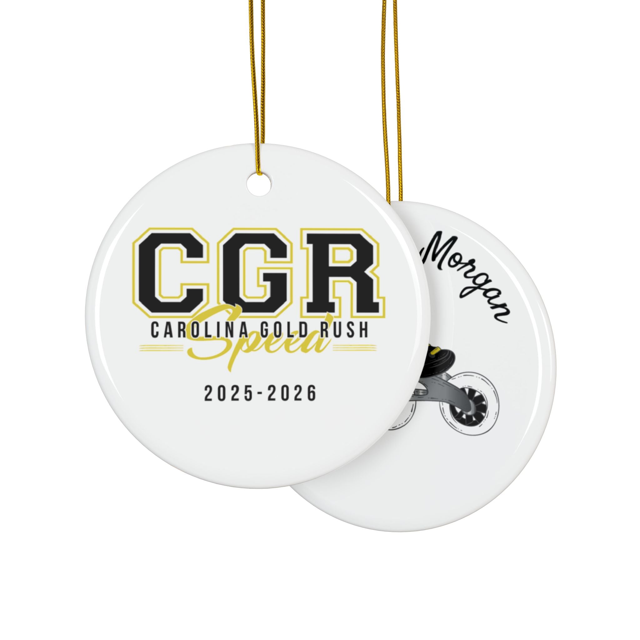 CGR Coach Morgan Personalized Ceramic Ornament — Custom Name & 2025 Holiday Decoration