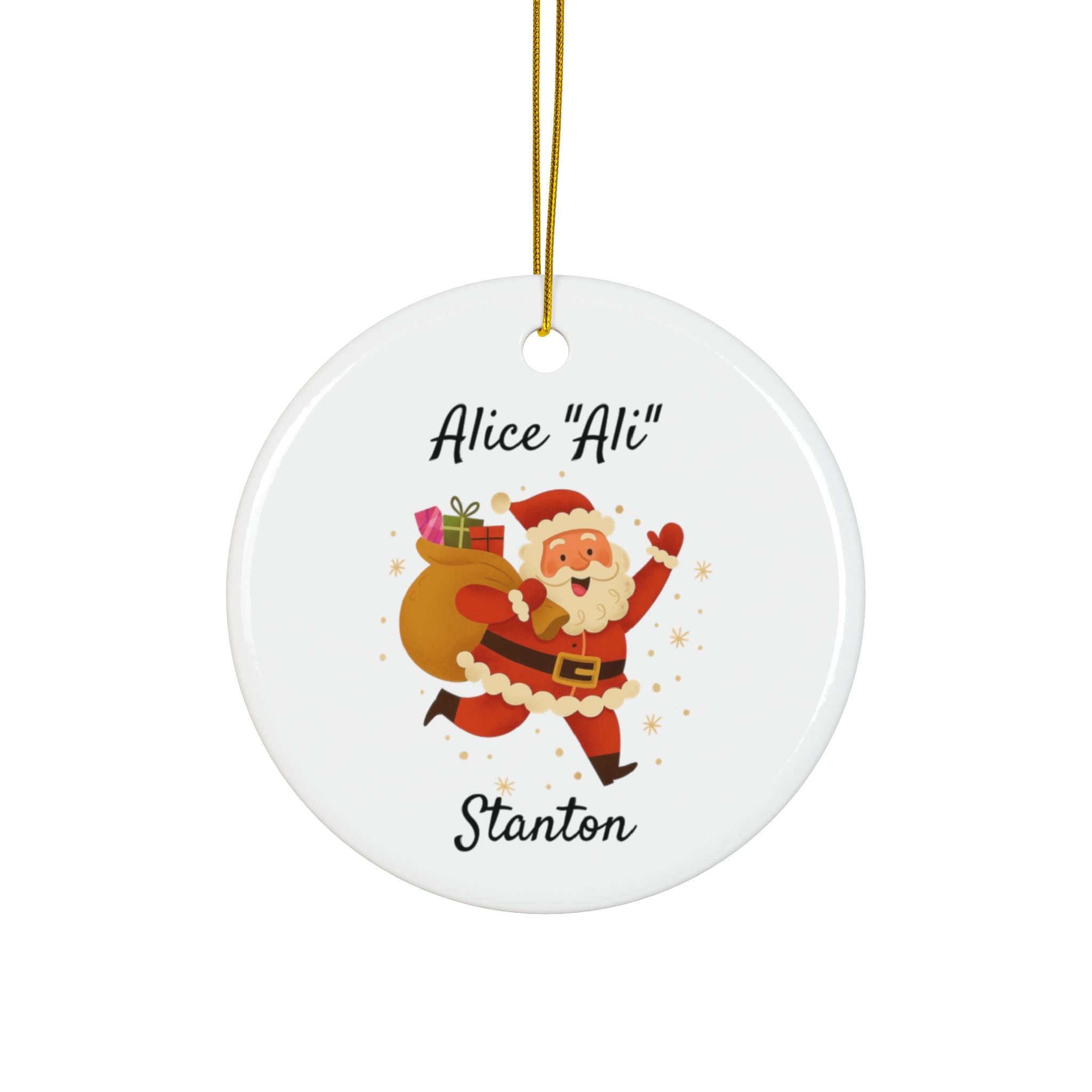 Ellen Personalized Ceramic Ornament — Custom Name & 2025 Holiday Decoration