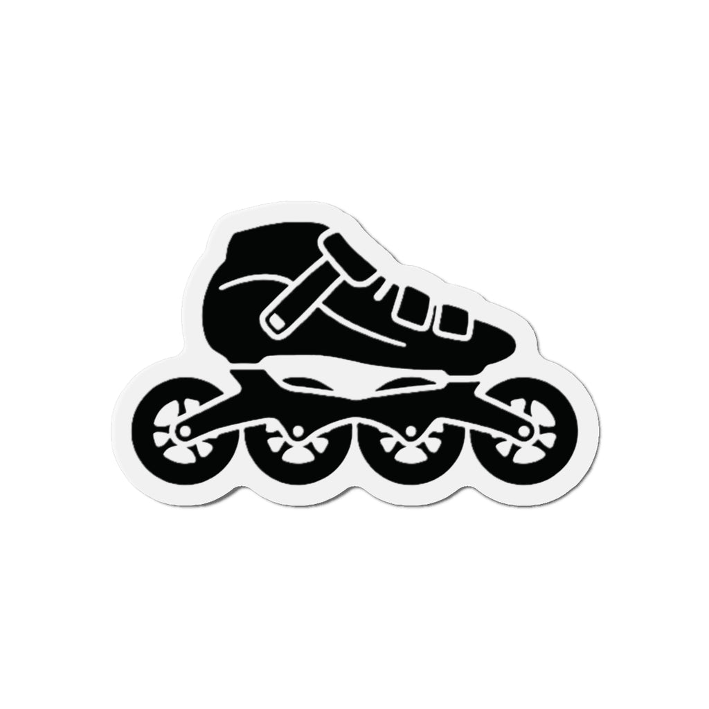Roller Skate USA Die-Cut Magnet — Black Inline Skate Magnet