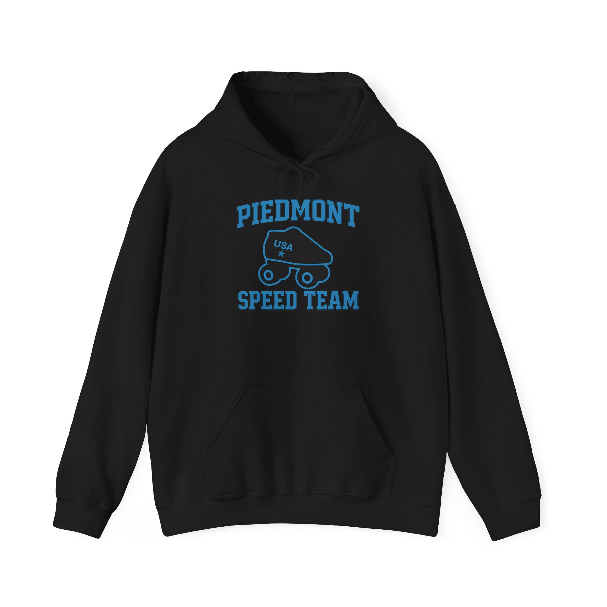 Piedmont Racing Hoodie 3 — Retro Blue Motorsport Pullover