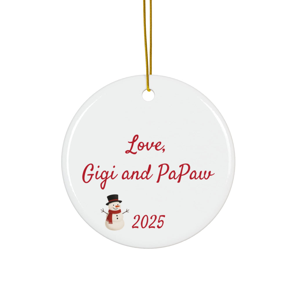 Cakey Cake Christmas Personalized Ceramic Ornament — Custom Name & 2025 Holiday Decoration