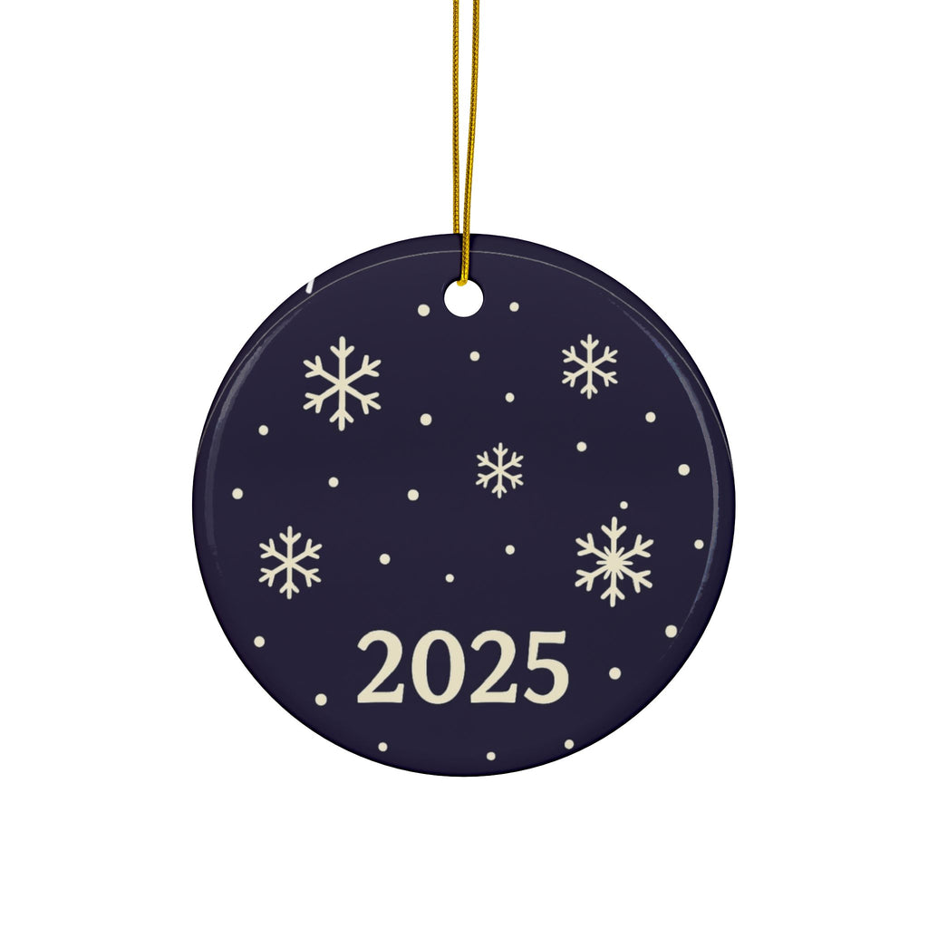 Quad Christmas Skates Personalized Ceramic Ornament — Custom Name & 2025 Holiday Decoration