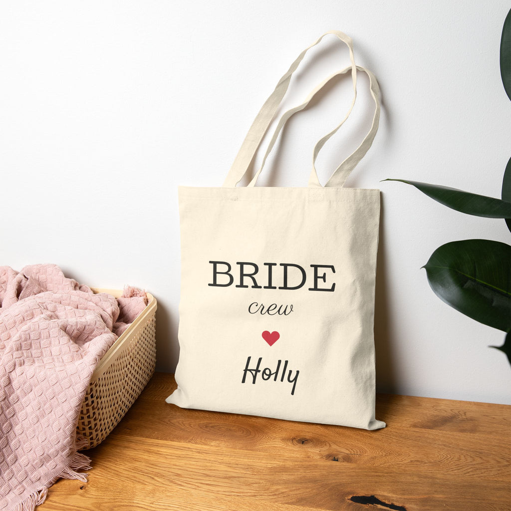 Bride Crew Cotton Canvas Tote Bag - Fun and Functional Shopping Bag for Skaters