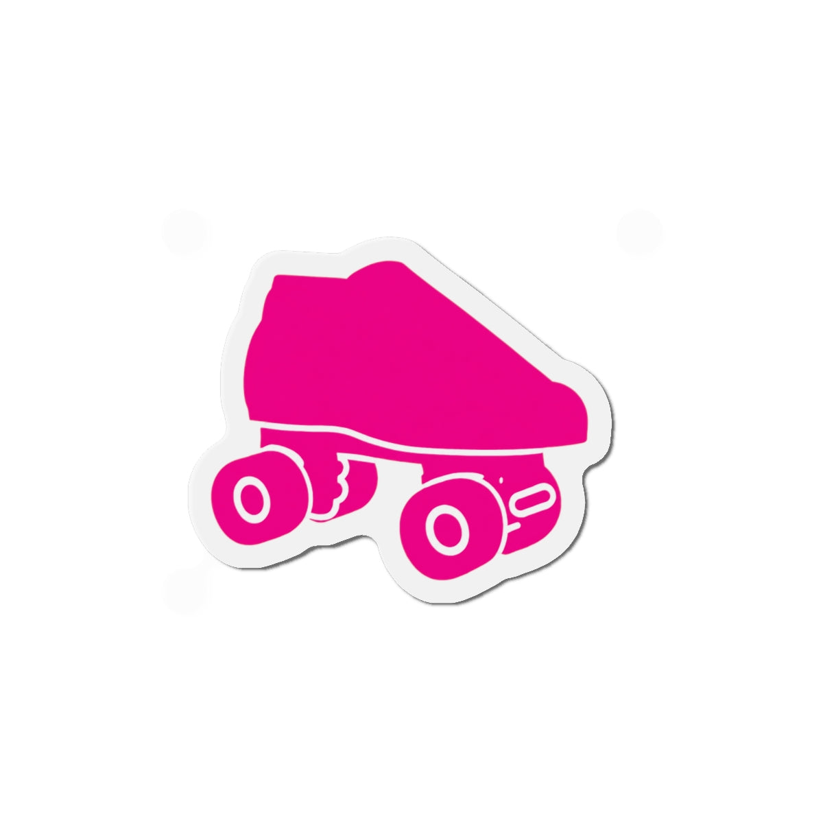 Pink Roller Skate Die-Cut Magnet - Retro Pink Skate Refrigerator Magnet