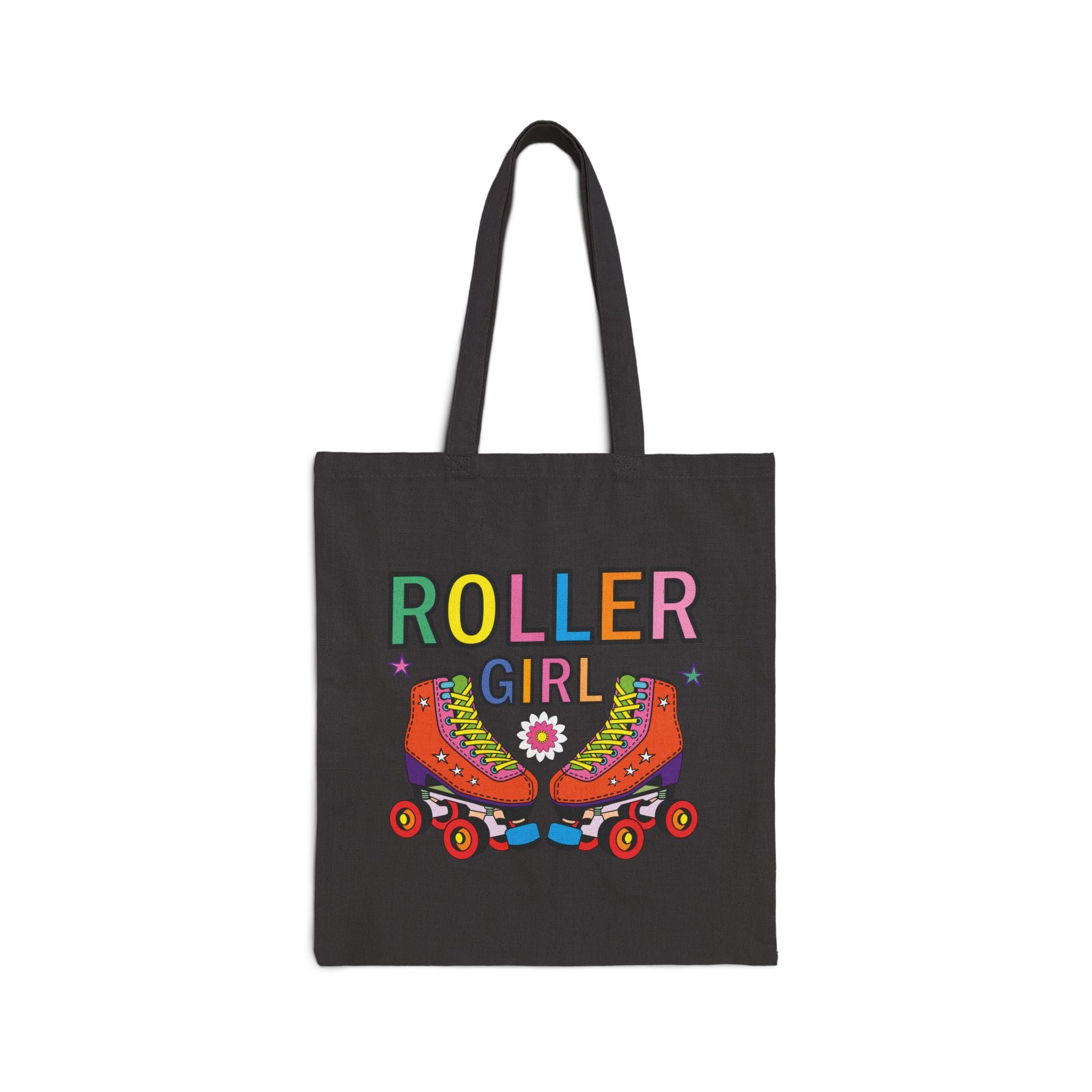 Roller Girl Cotton Canvas Tote Bag - Fun and Functional Shopping Bag for Skaters